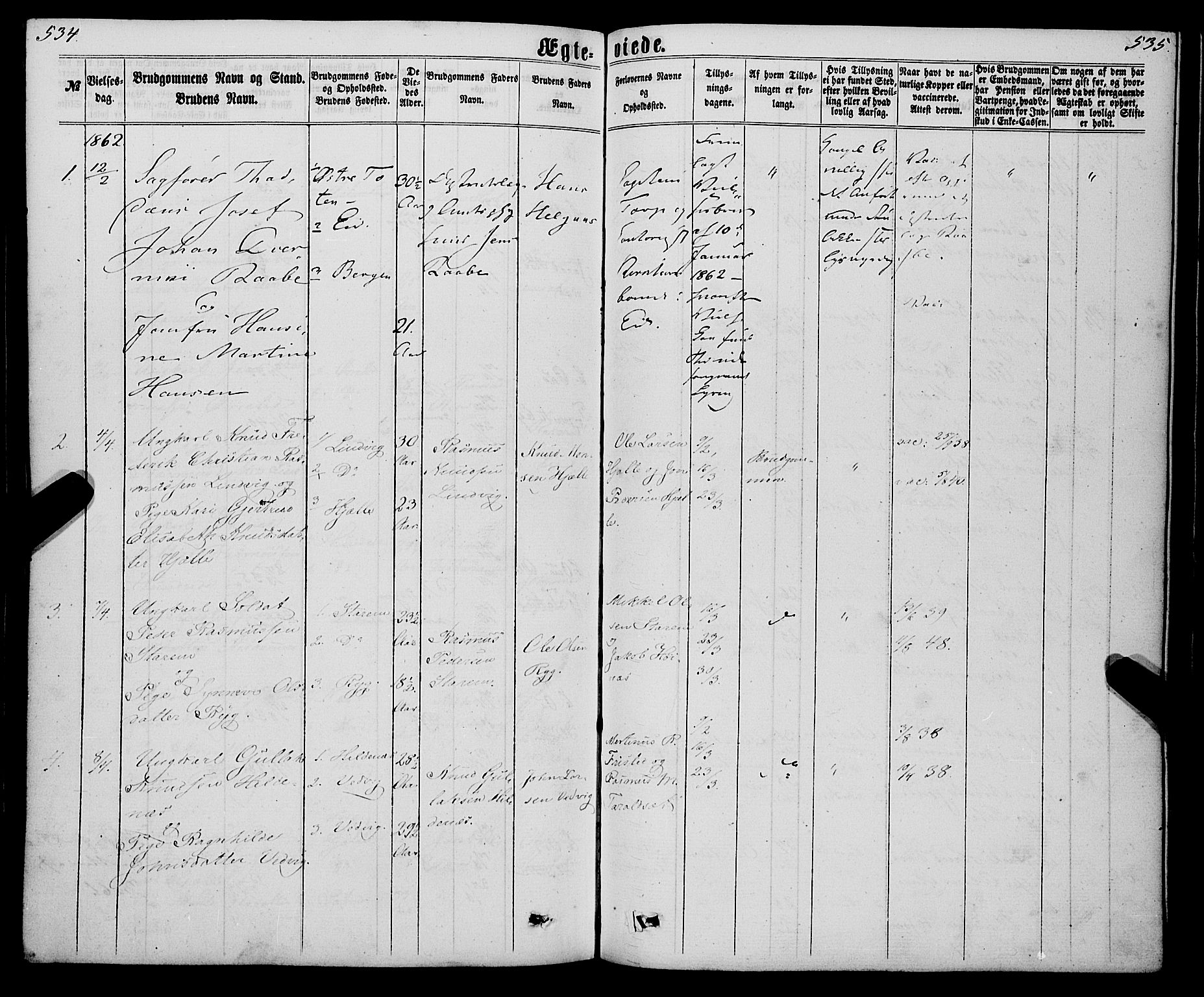 Eid sokneprestembete, SAB/A-82301/H/Haa/Haaa/L0009: Parish register (official) no. A 9, 1861-1868, p. 534-535