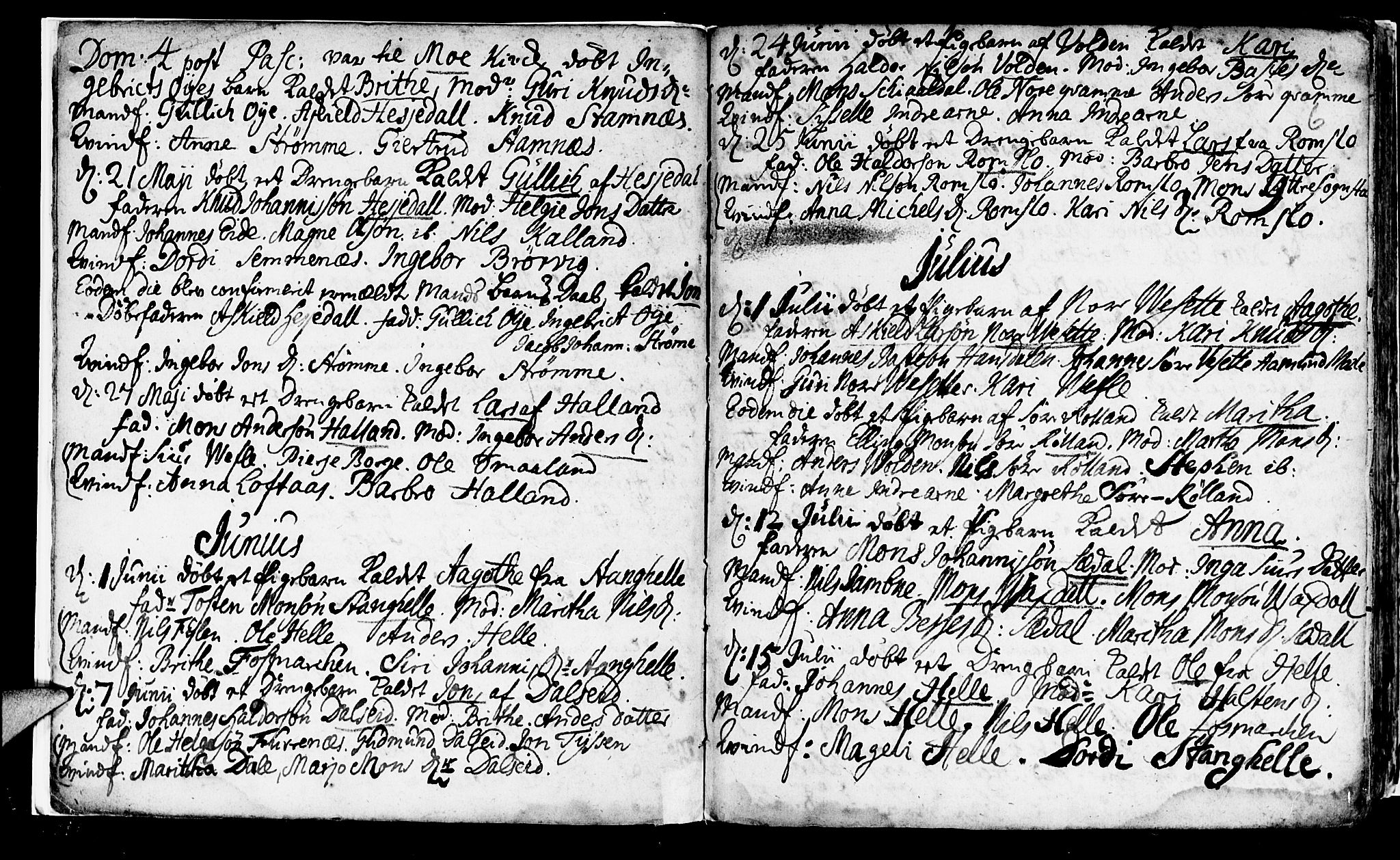 Haus sokneprestembete, AV/SAB-A-75601/H/Haa: Parish register (official) no. A 5, 1733-1747, p. 6
