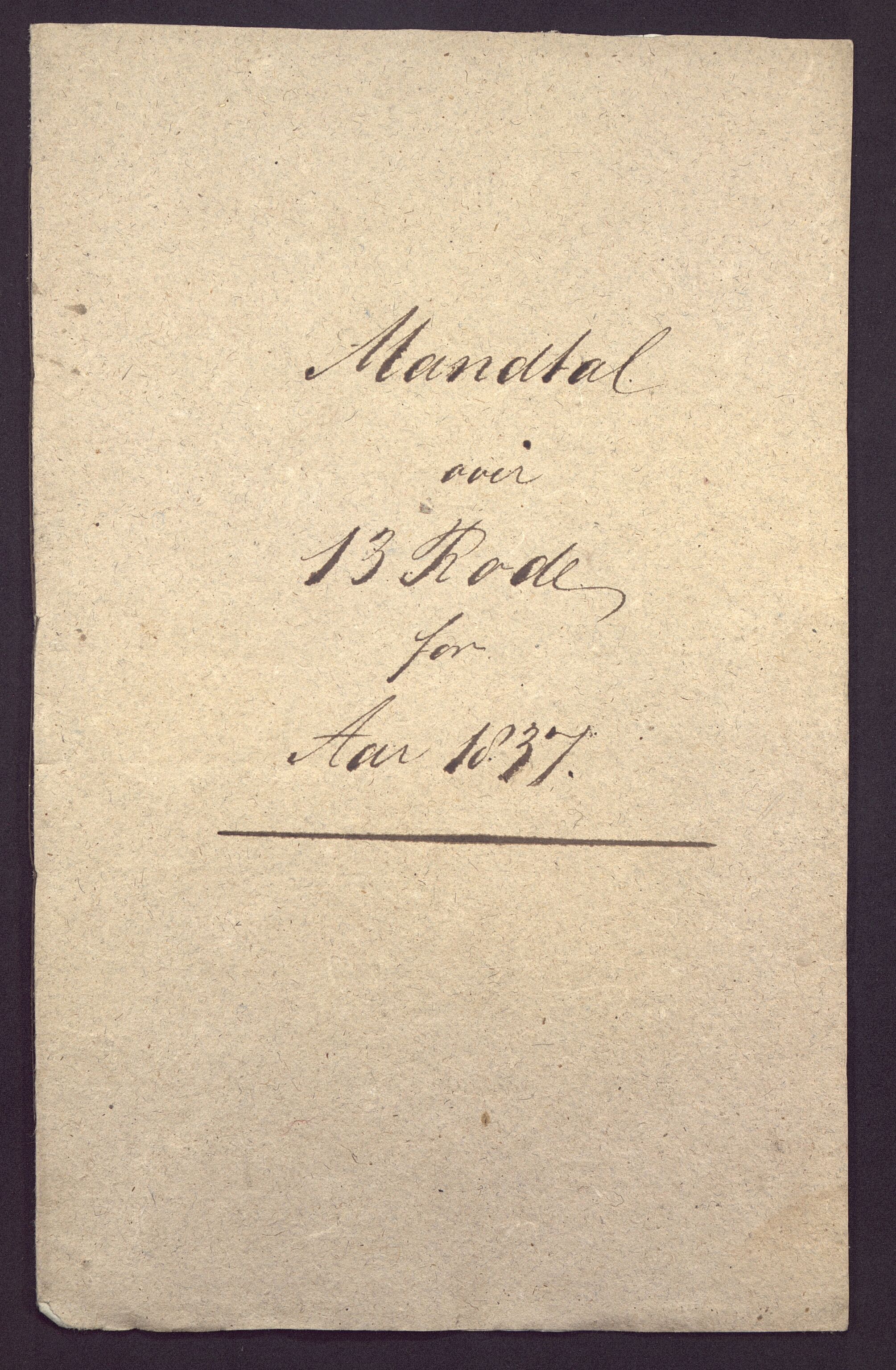 Borgervæpningen i Bergen, BBA/A-1301/F/Fa/L0001/0020: Manntall / 1837:  13. rode, 1837