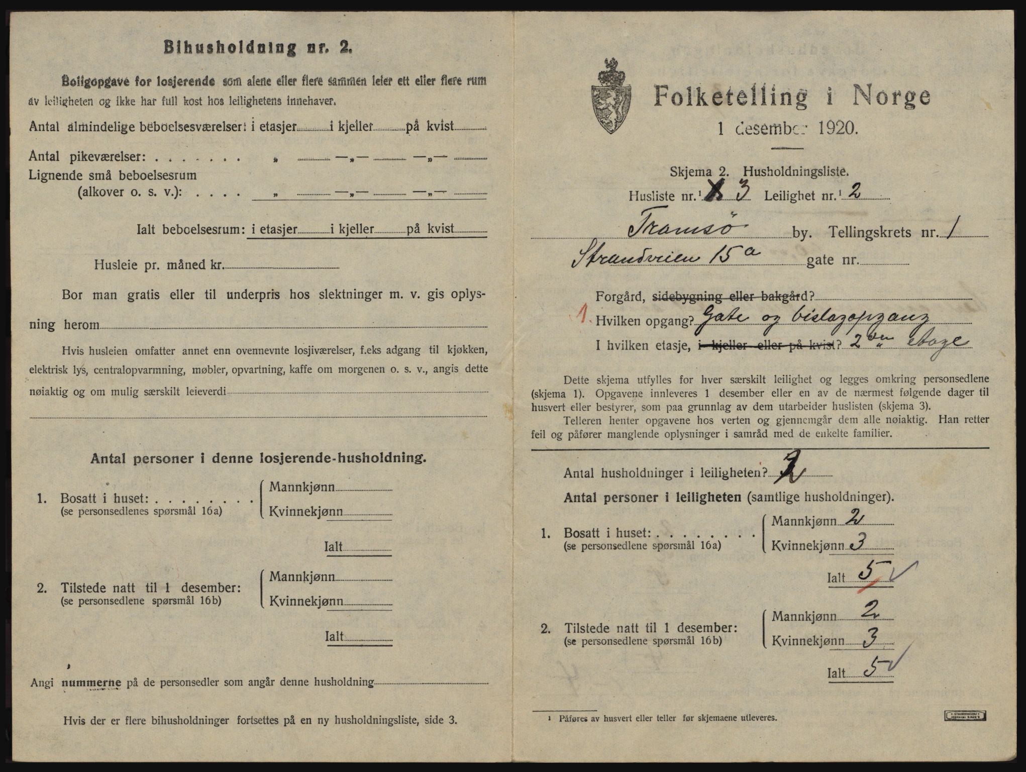 SATØ, 1920 census for Tromsø, 1920, p. 2413