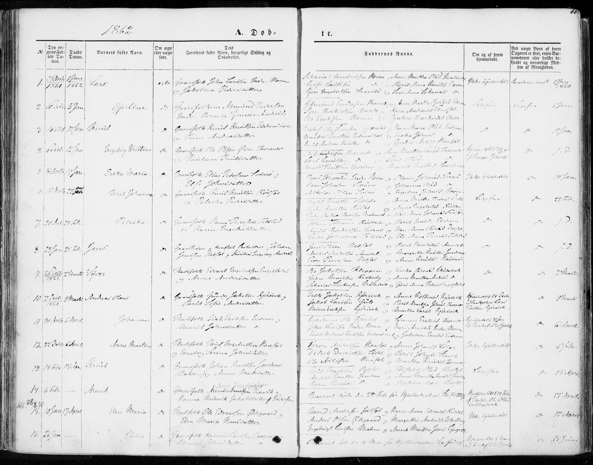 Ministerialprotokoller, klokkerbøker og fødselsregistre - Møre og Romsdal, AV/SAT-A-1454/565/L0748: Parish register (official) no. 565A02, 1845-1872, p. 60