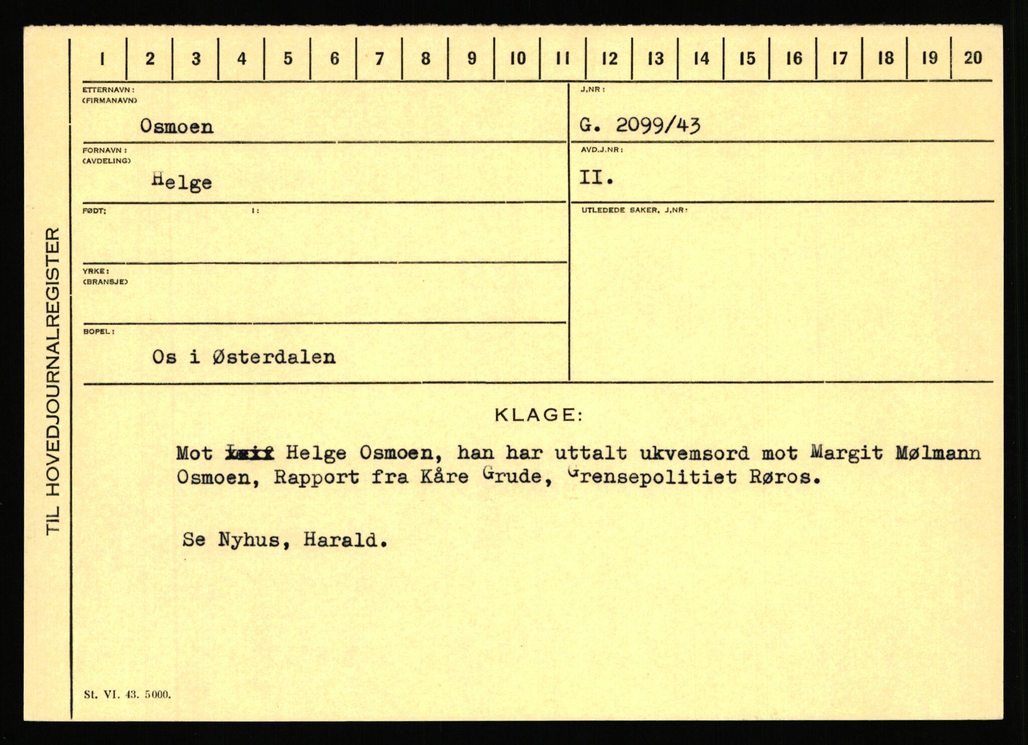Statspolitiet - Hovedkontoret / Osloavdelingen, AV/RA-S-1329/C/Ca/L0012: Oanæs - Quistgaard	, 1943-1945, p. 2636