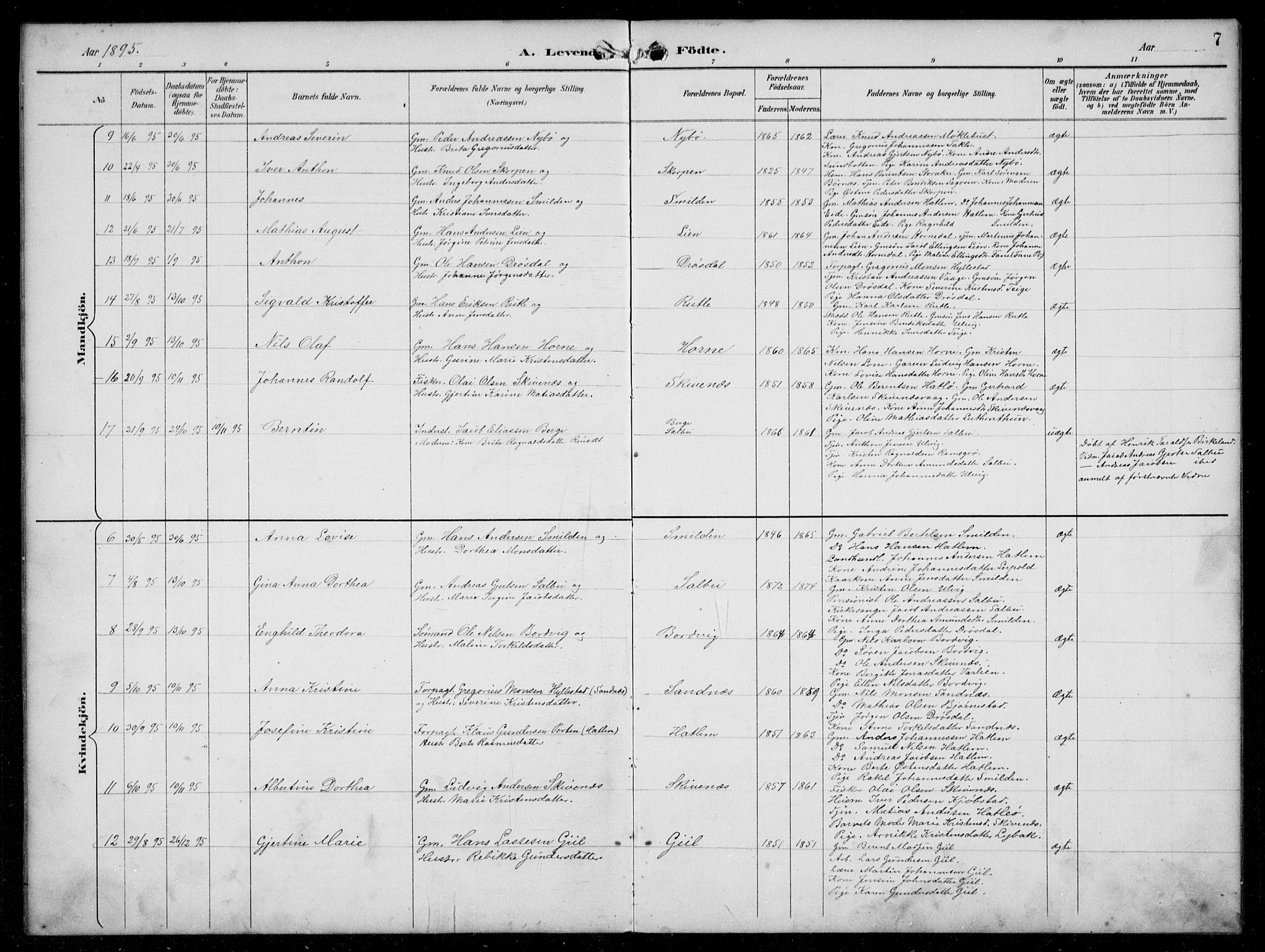 Hyllestad sokneprestembete, SAB/A-80401: Parish register (copy) no. C 3, 1894-1913, p. 7