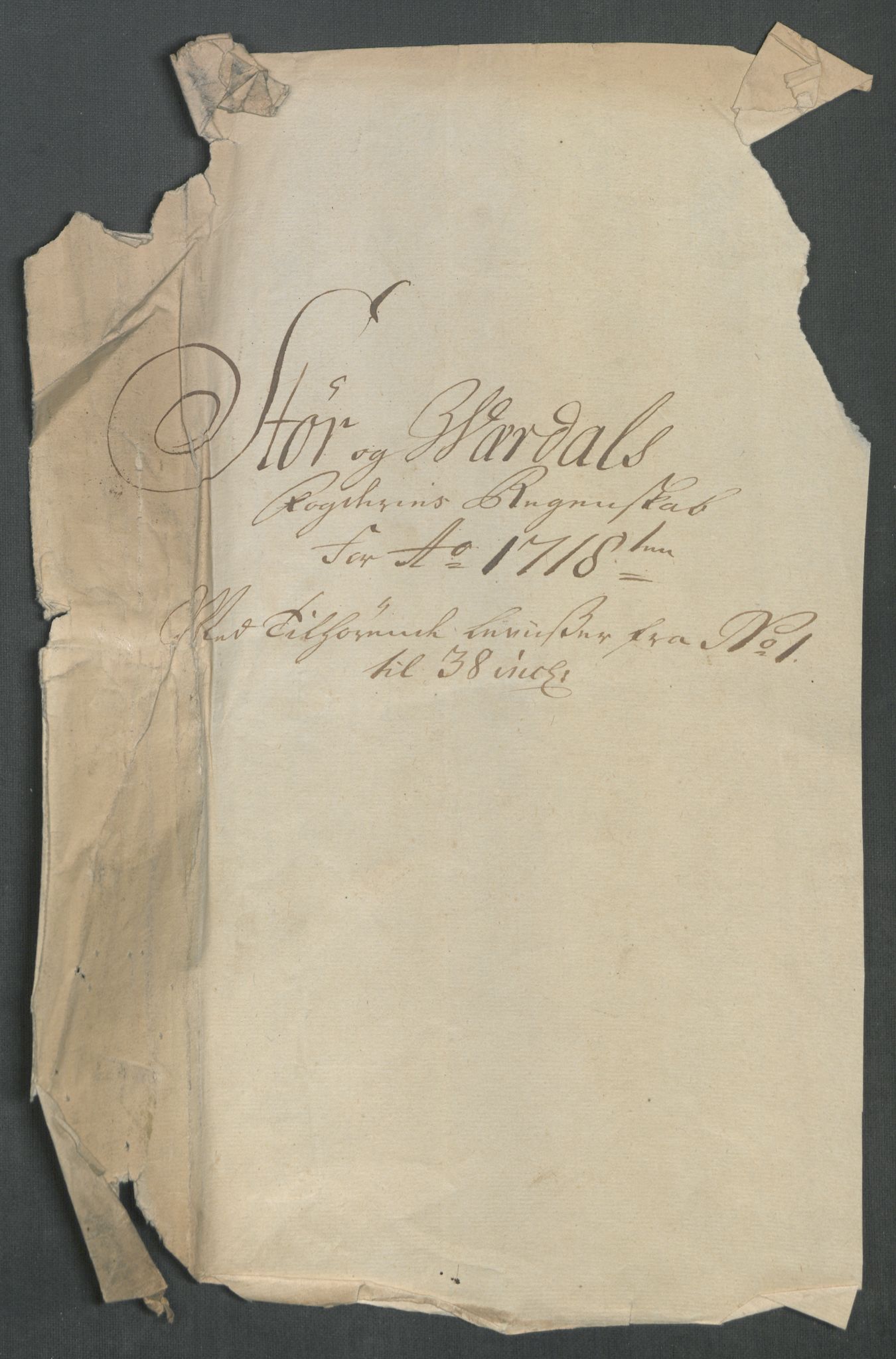 Rentekammeret inntil 1814, Reviderte regnskaper, Fogderegnskap, AV/RA-EA-4092/R62/L4208: Fogderegnskap Stjørdal og Verdal, 1718, p. 4