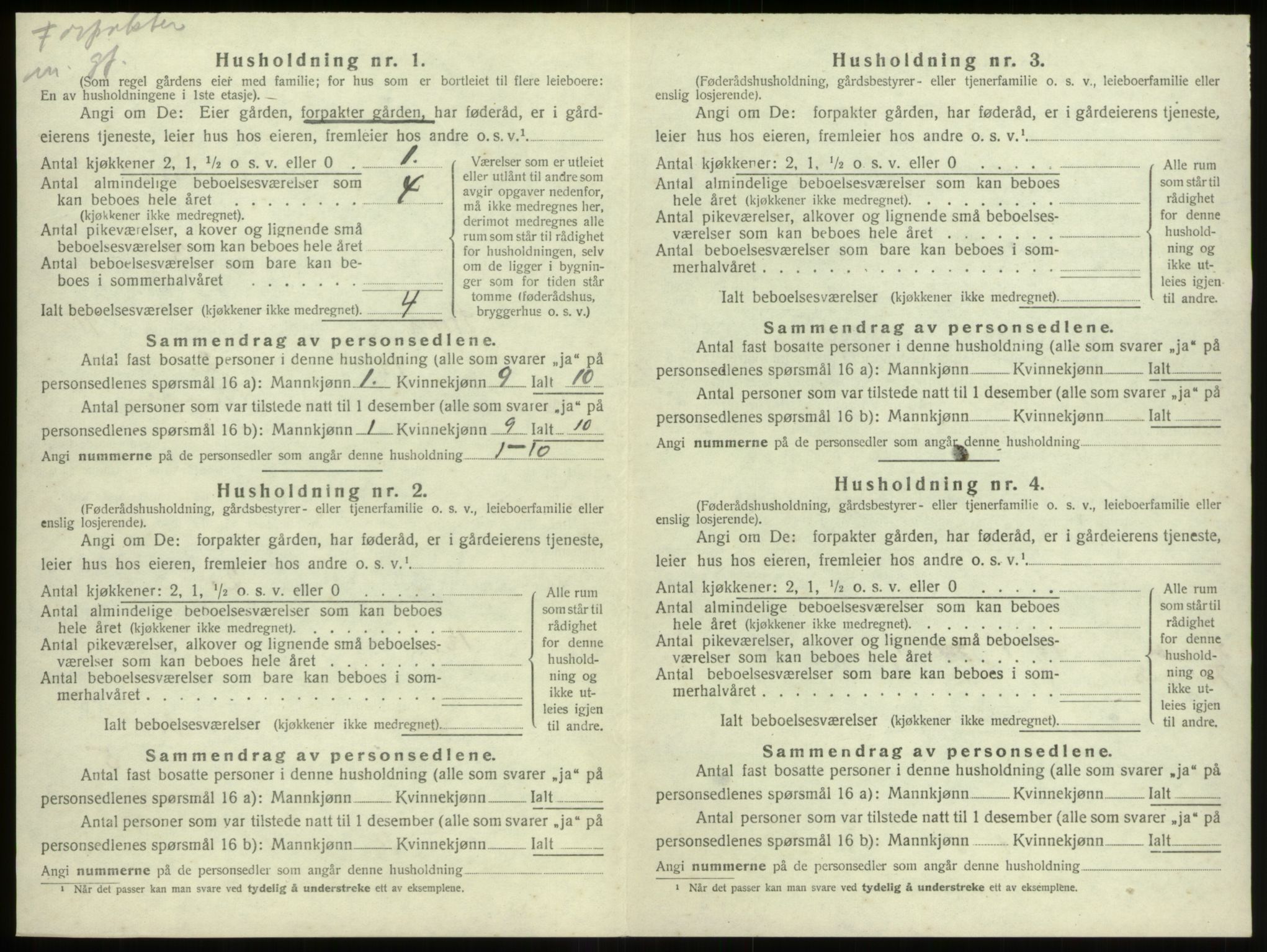 SAB, 1920 census for Stryn, 1920, p. 714