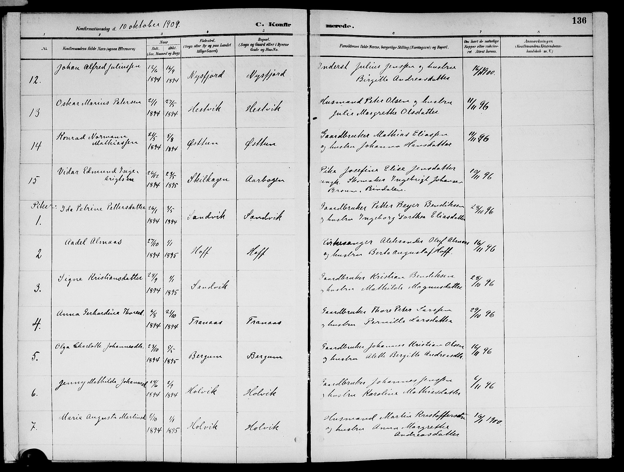 Ministerialprotokoller, klokkerbøker og fødselsregistre - Nord-Trøndelag, SAT/A-1458/773/L0617: Parish register (official) no. 773A08, 1887-1910, p. 136