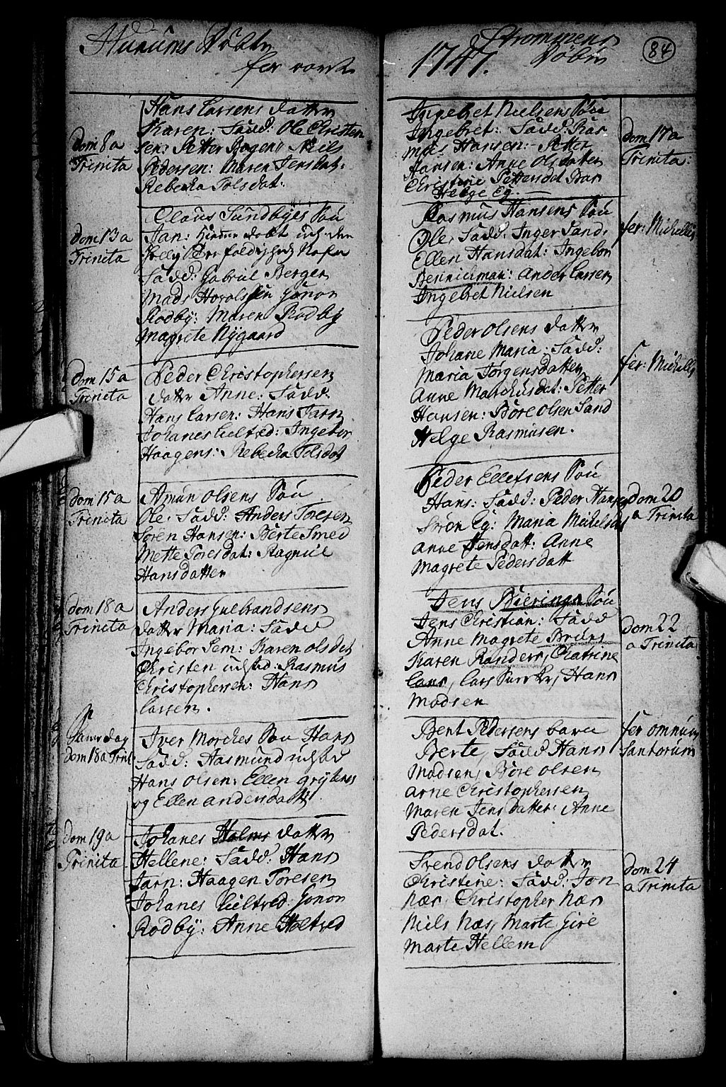 Hurum kirkebøker, AV/SAKO-A-229/F/Fa/L0002: Parish register (official) no. 2, 1733-1757, p. 84