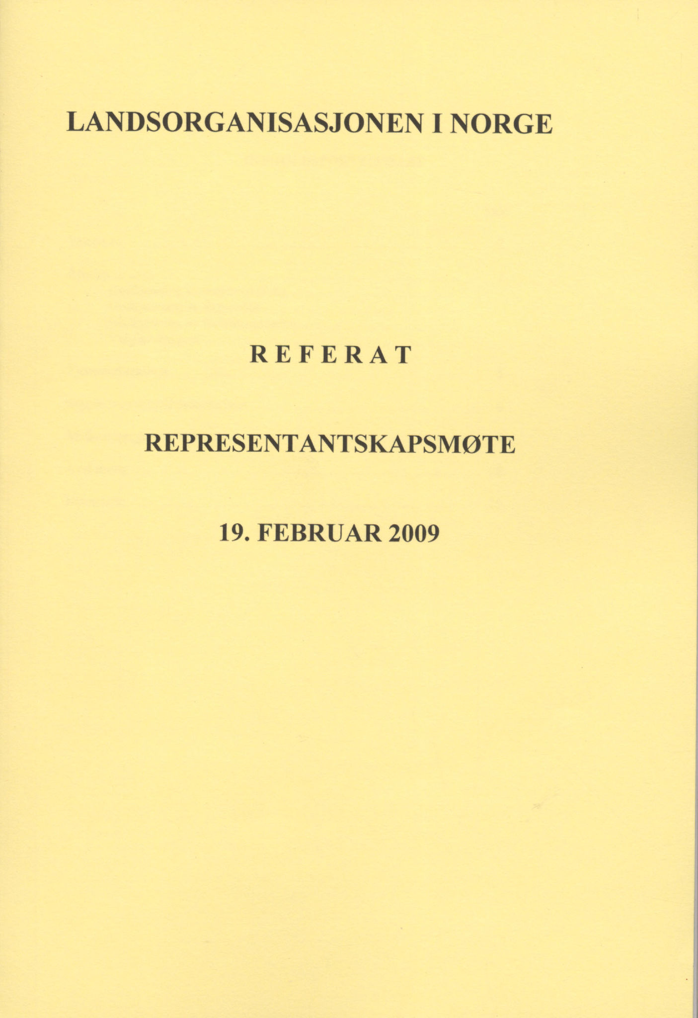 Landsorganisasjonen i Norge, AAB/ARK-1579, 2009-2014, p. 1