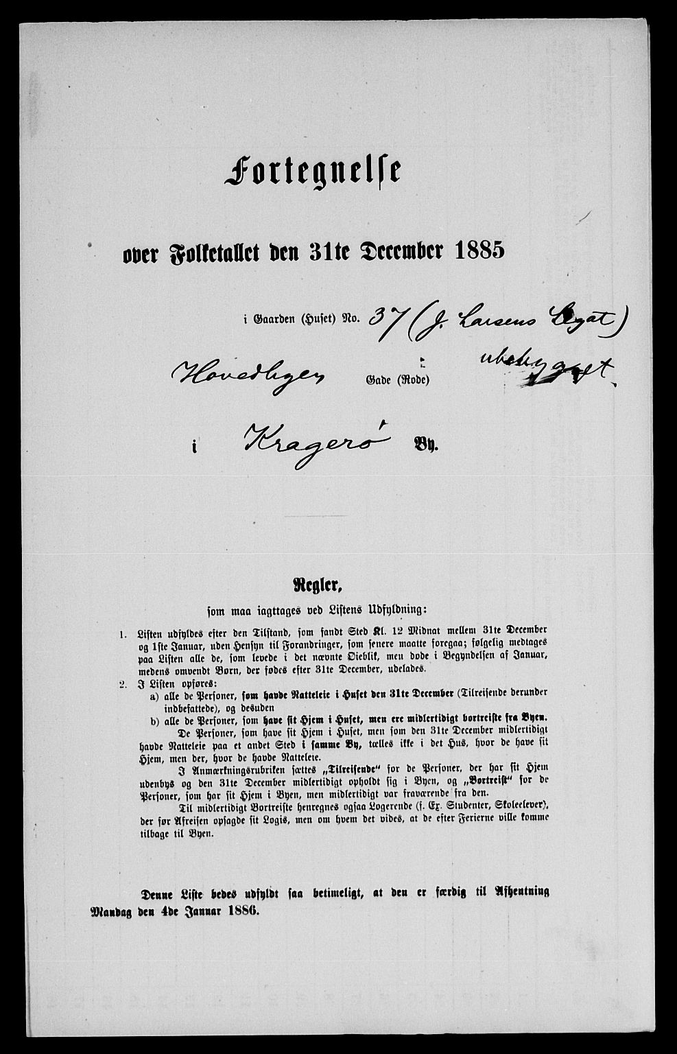 SAKO, 1885 census for 0801 Kragerø, 1885, p. 1101