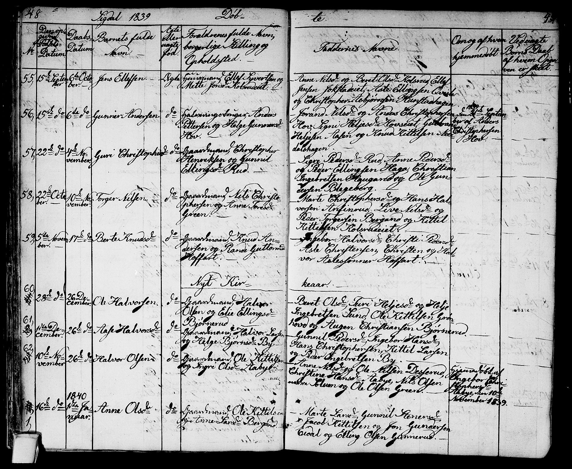 Sigdal kirkebøker, SAKO/A-245/G/Ga/L0002: Parish register (copy) no. I 2, 1835-1856, p. 48-49