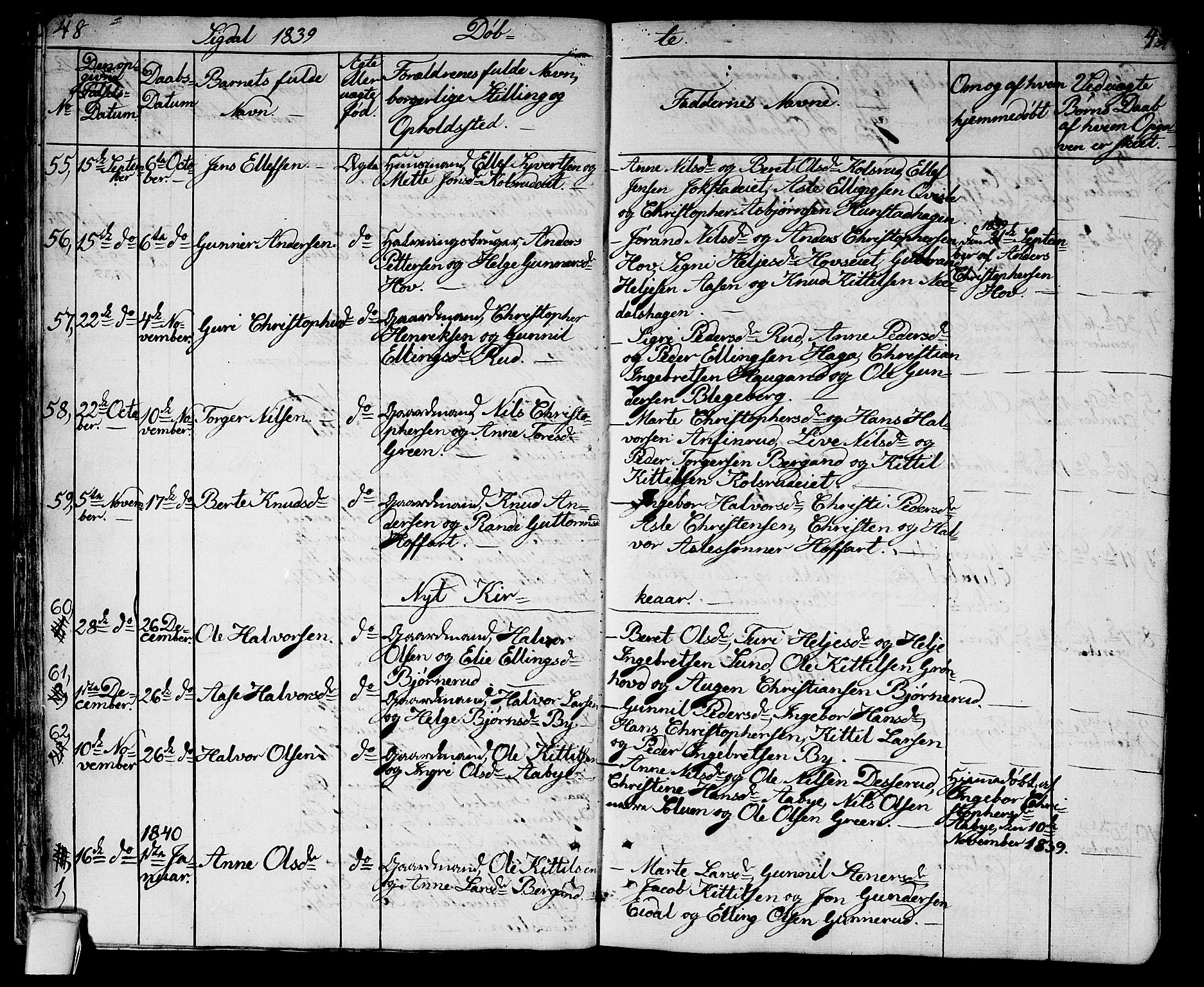 Sigdal kirkebøker, AV/SAKO-A-245/G/Ga/L0002: Parish register (copy) no. I 2, 1835-1856, p. 48-49