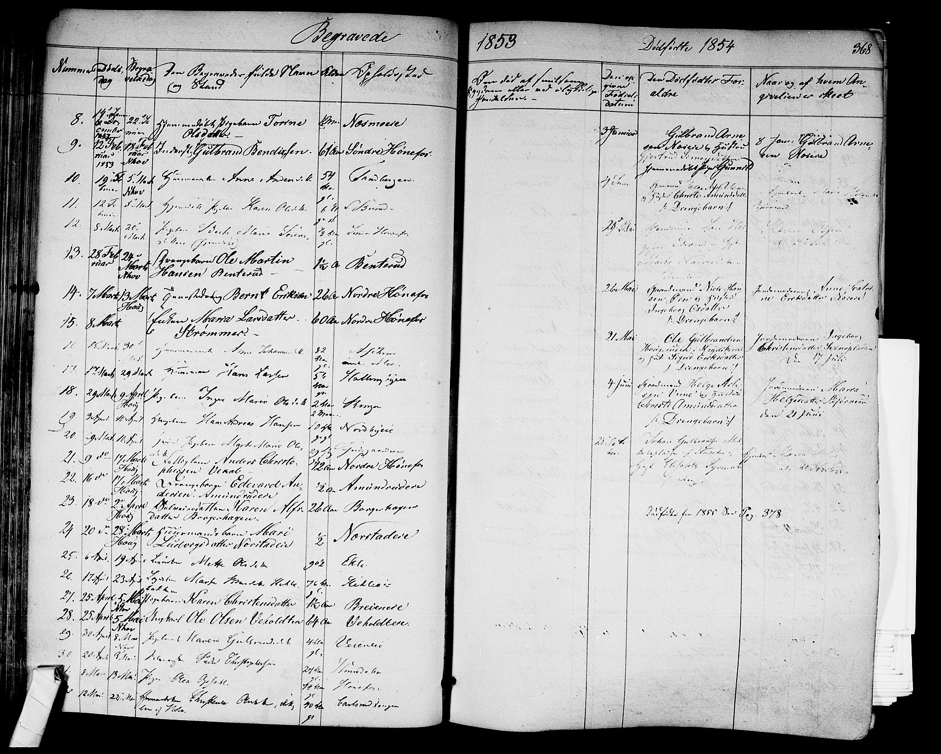 Norderhov kirkebøker, AV/SAKO-A-237/F/Fa/L0011: Parish register (official) no. 11, 1847-1856, p. 368