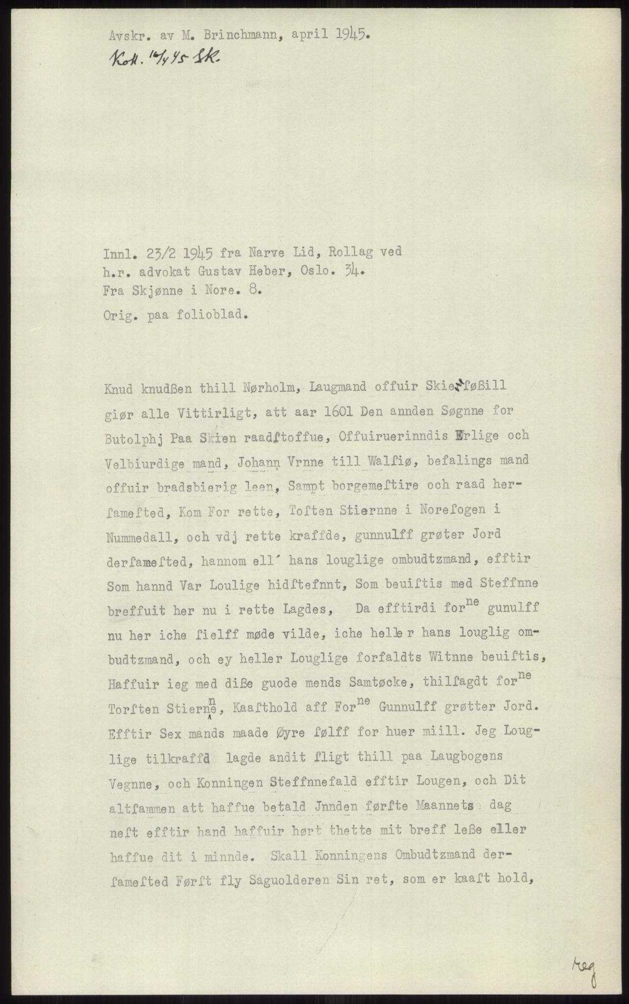 Samlinger til kildeutgivelse, Diplomavskriftsamlingen, AV/RA-EA-4053/H/Ha, p. 659