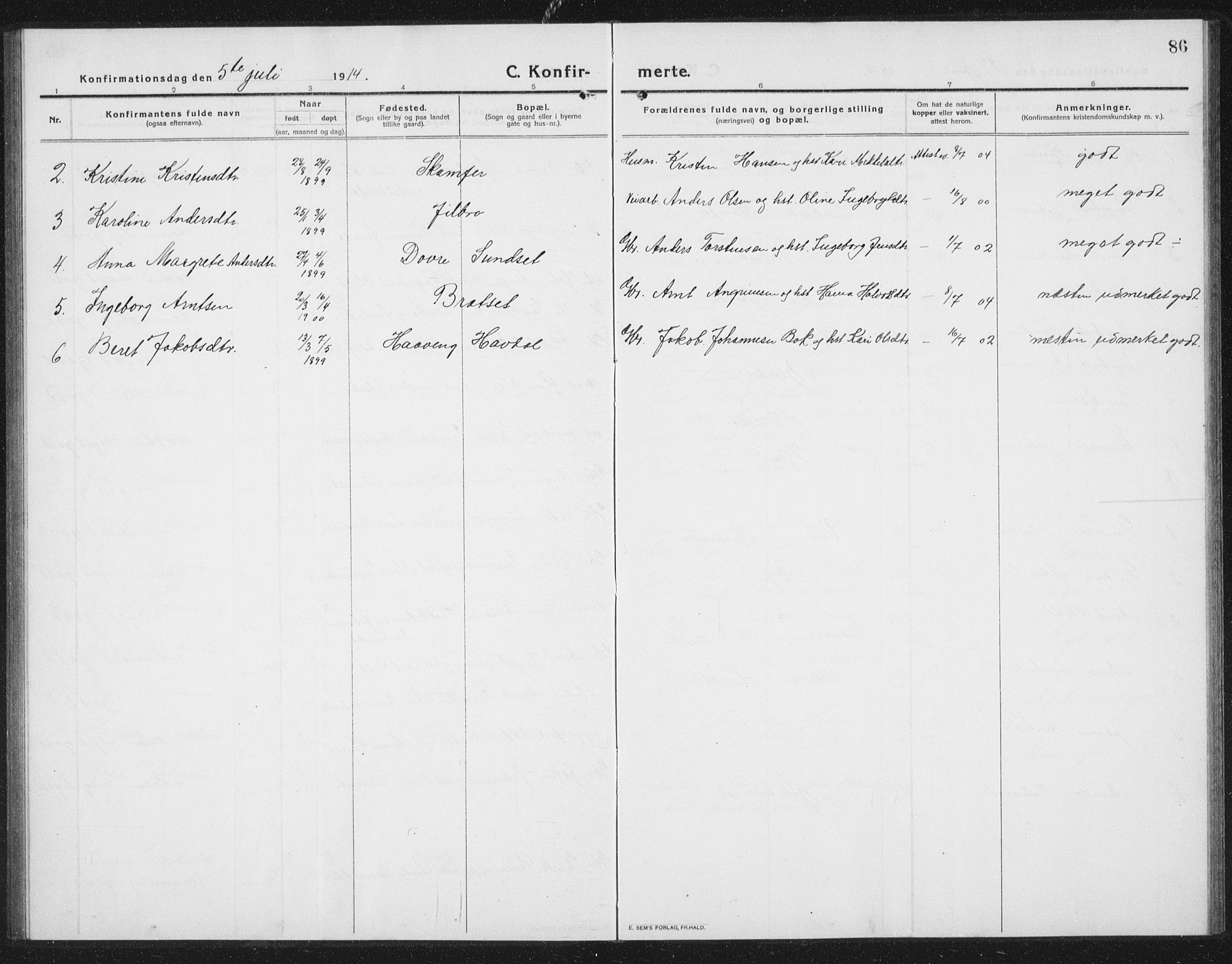 Ministerialprotokoller, klokkerbøker og fødselsregistre - Sør-Trøndelag, AV/SAT-A-1456/675/L0888: Parish register (copy) no. 675C01, 1913-1935, p. 86