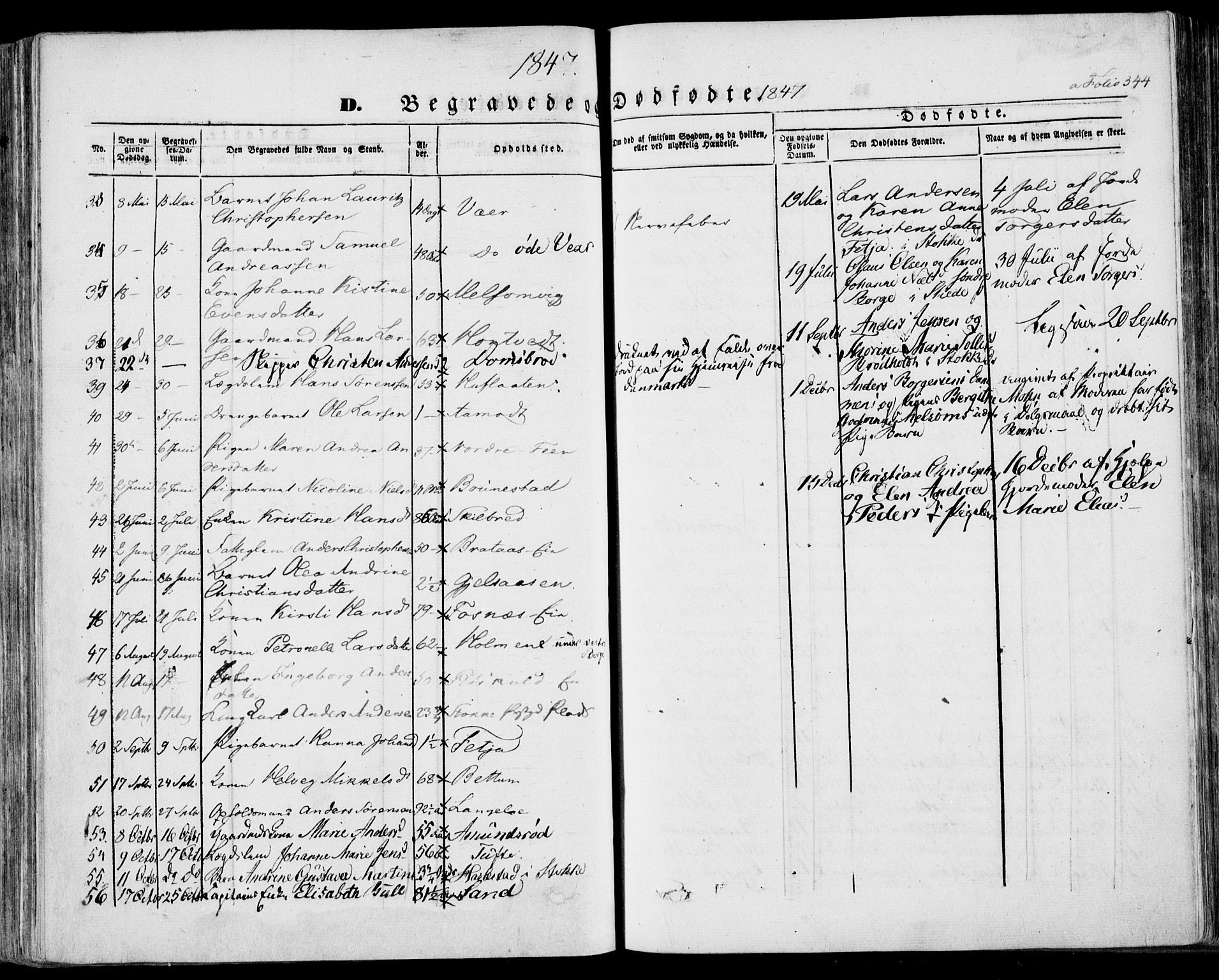 Stokke kirkebøker, AV/SAKO-A-320/F/Fa/L0007: Parish register (official) no. I 7, 1844-1857, p. 344