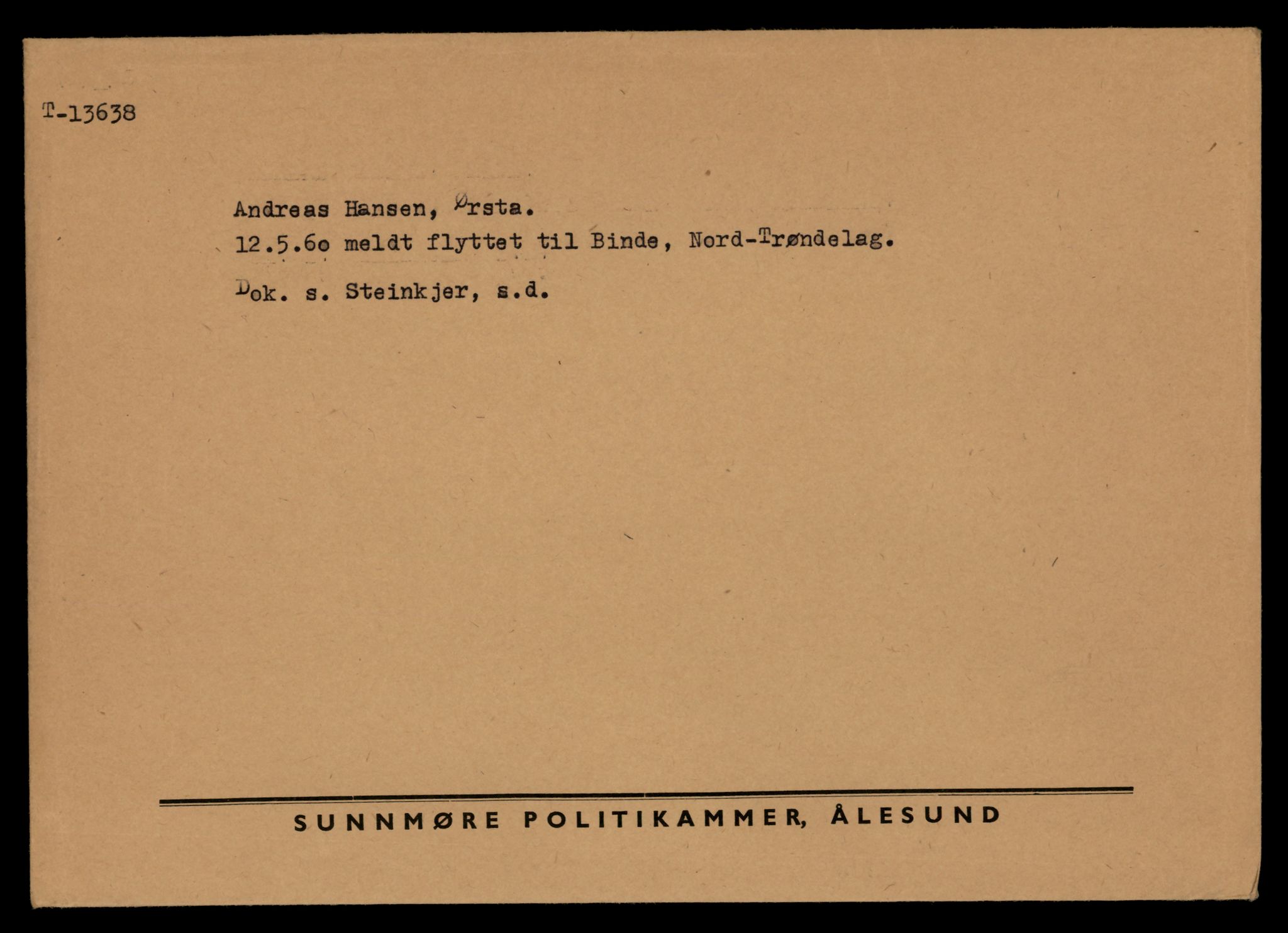 Møre og Romsdal vegkontor - Ålesund trafikkstasjon, AV/SAT-A-4099/F/Fe/L0040: Registreringskort for kjøretøy T 13531 - T 13709, 1927-1998, p. 1859