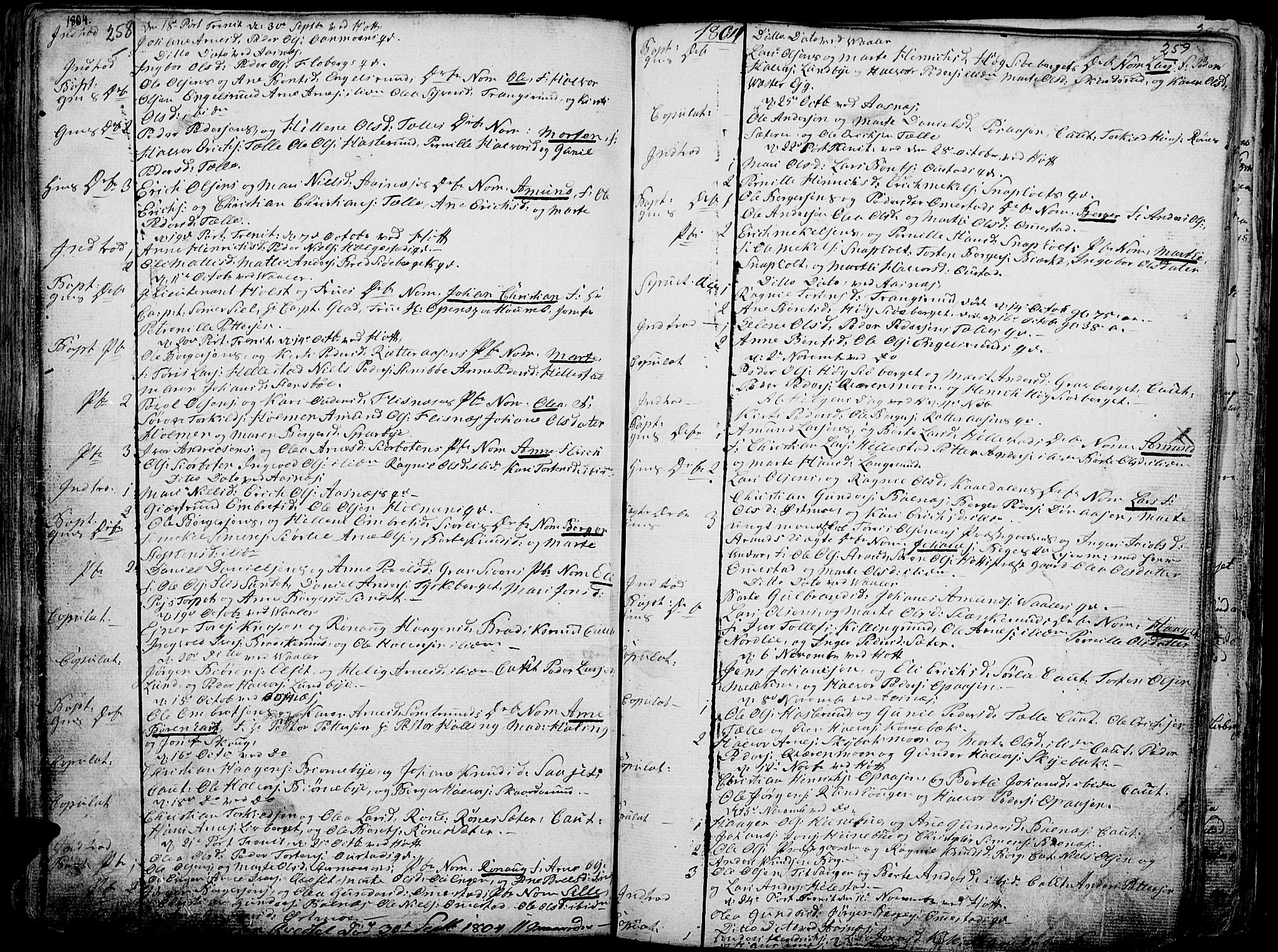 Hof prestekontor, AV/SAH-PREST-038/H/Ha/Haa/L0004: Parish register (official) no. 4, 1790-1815, p. 258-259