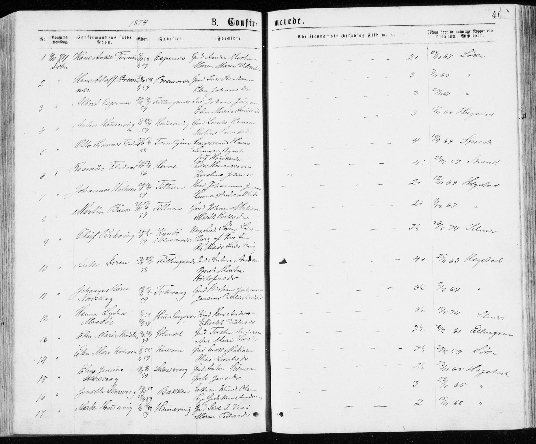 Ministerialprotokoller, klokkerbøker og fødselsregistre - Sør-Trøndelag, SAT/A-1456/640/L0576: Parish register (official) no. 640A01, 1846-1876, p. 461