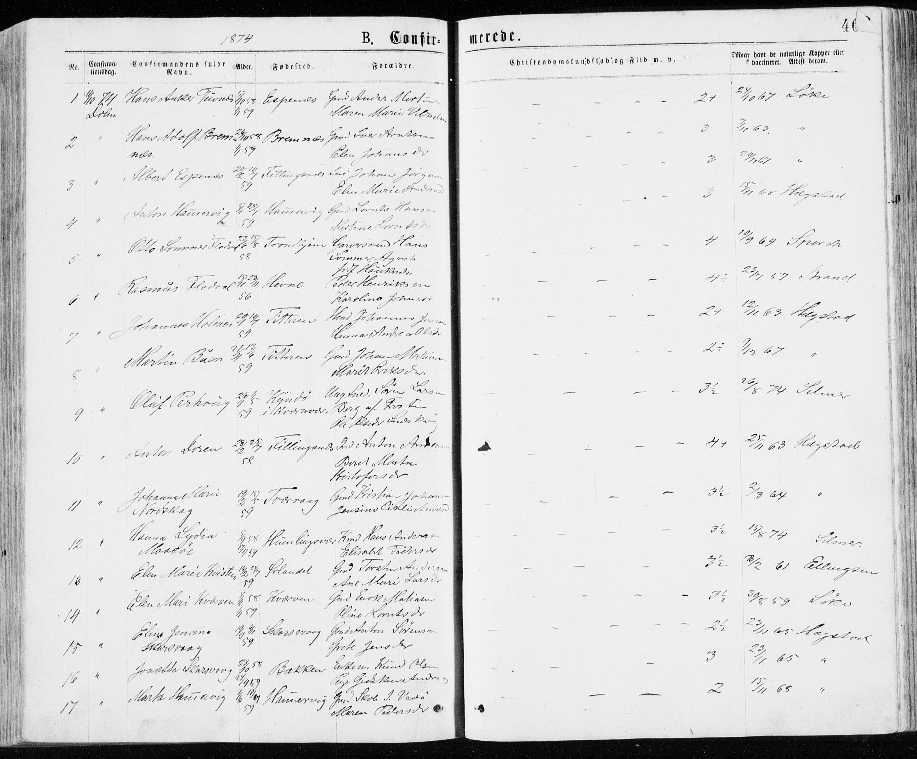 Ministerialprotokoller, klokkerbøker og fødselsregistre - Sør-Trøndelag, AV/SAT-A-1456/640/L0576: Parish register (official) no. 640A01, 1846-1876, p. 461