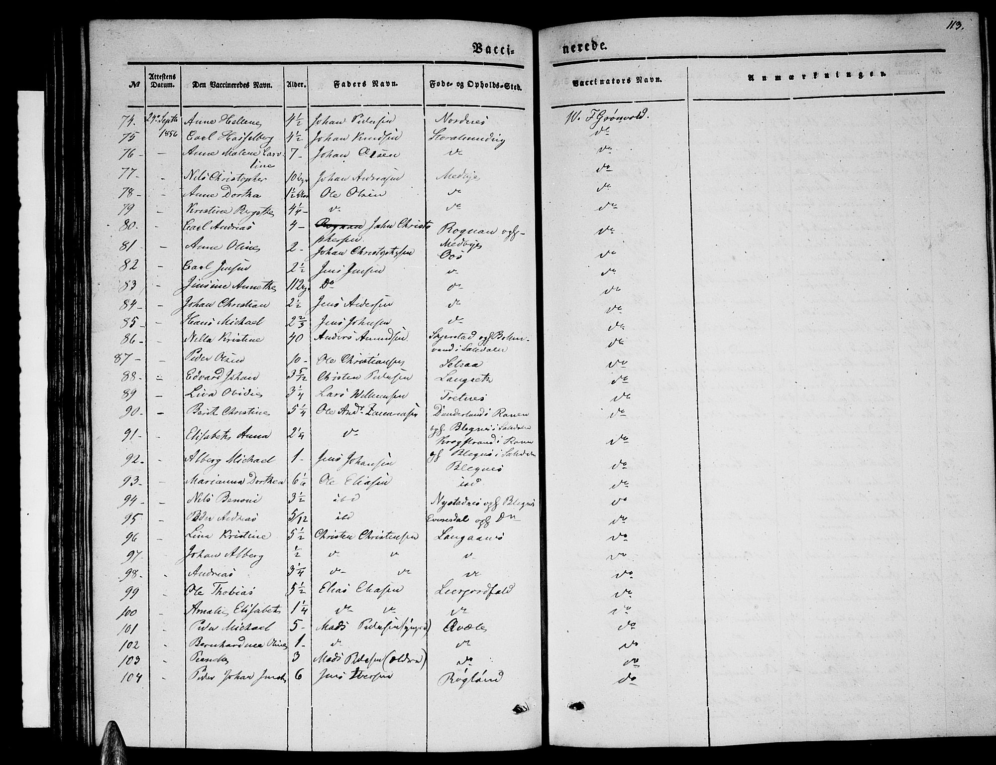 Ministerialprotokoller, klokkerbøker og fødselsregistre - Nordland, SAT/A-1459/847/L0678: Parish register (copy) no. 847C06, 1854-1870, p. 113
