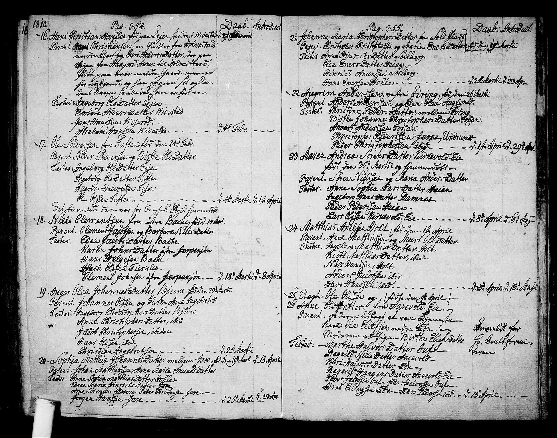 Ramnes kirkebøker, SAKO/A-314/F/Fa/L0003: Parish register (official) no. I 3, 1790-1813, p. 354-355