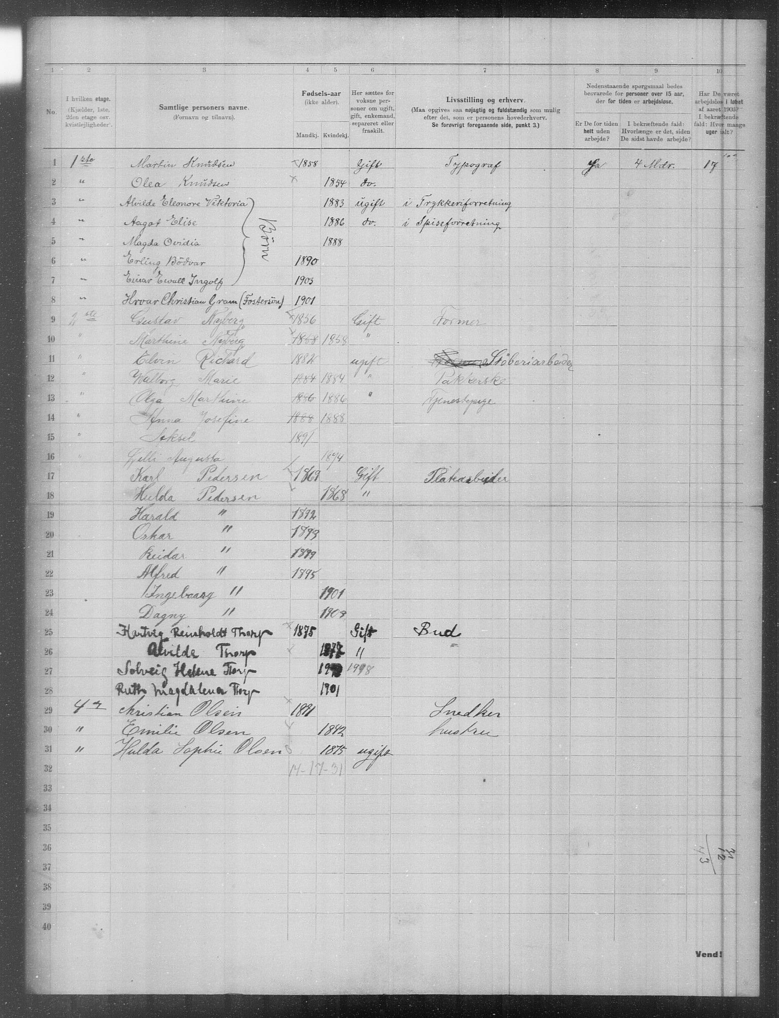 OBA, Municipal Census 1903 for Kristiania, 1903, p. 5203