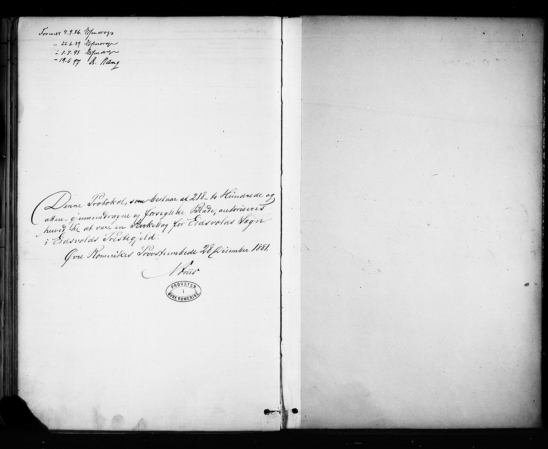 Eidsvoll prestekontor Kirkebøker, SAO/A-10888/F/Fa/L0003: Parish register (official) no. I 3, 1882-1895
