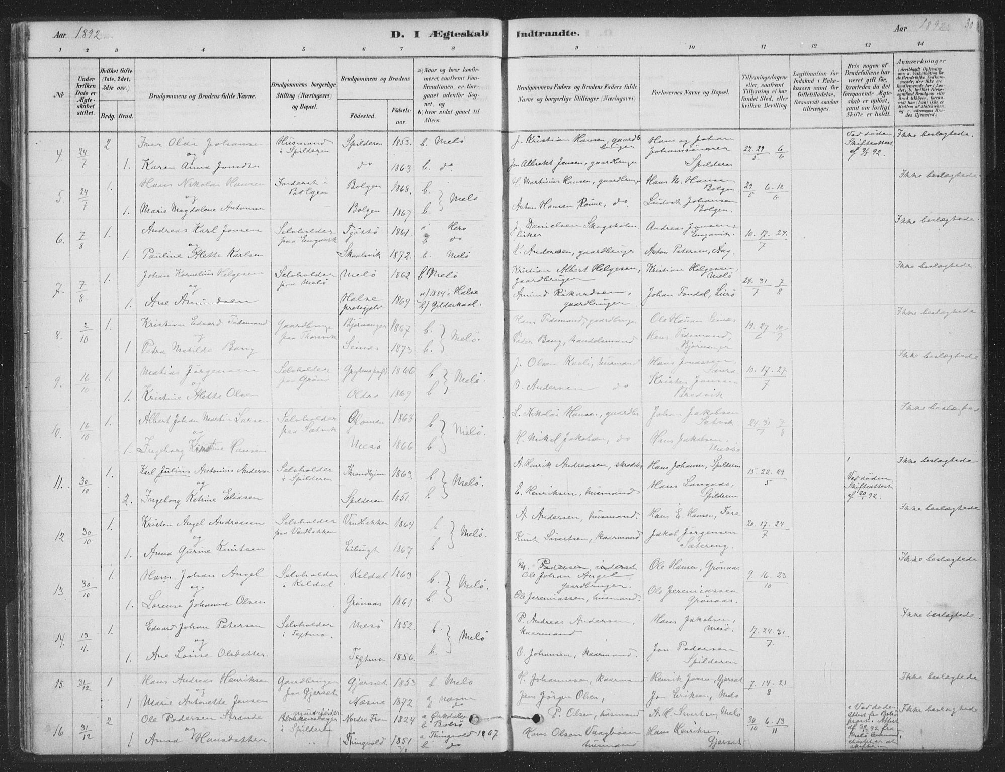 Ministerialprotokoller, klokkerbøker og fødselsregistre - Nordland, SAT/A-1459/843/L0627: Parish register (official) no. 843A02, 1878-1908, p. 30