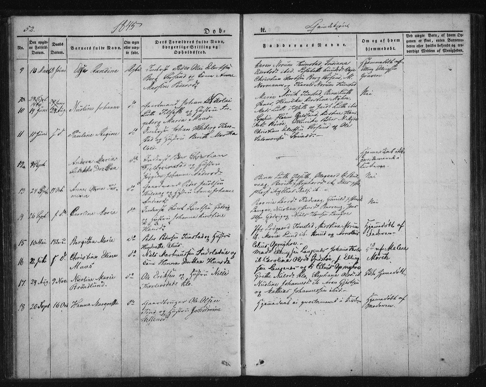 Ministerialprotokoller, klokkerbøker og fødselsregistre - Nordland, AV/SAT-A-1459/893/L1332: Parish register (official) no. 893A05, 1841-1858, p. 52