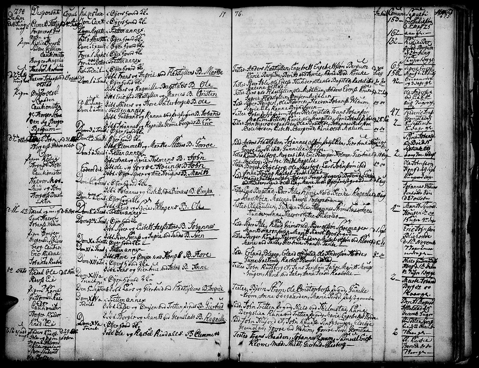 Øyer prestekontor, SAH/PREST-084/H/Ha/Haa/L0002: Parish register (official) no. 2, 1733-1784, p. 274-275