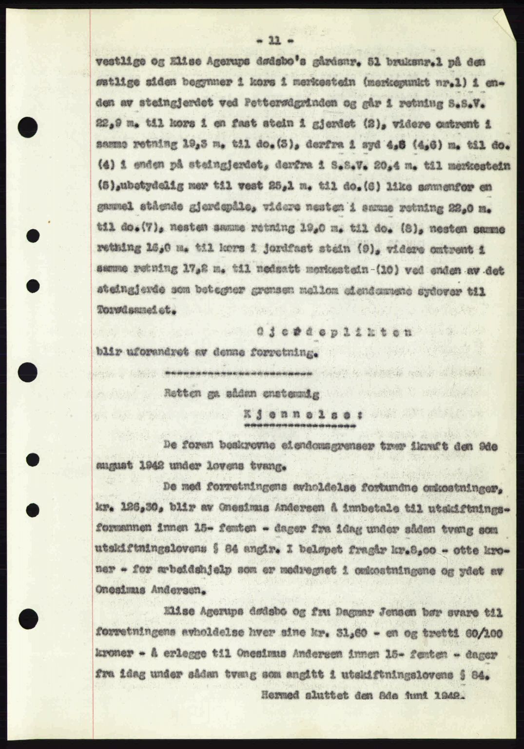 Tønsberg sorenskriveri, AV/SAKO-A-130/G/Ga/Gaa/L0011: Mortgage book no. A11, 1941-1942, Diary no: : 1608/1942