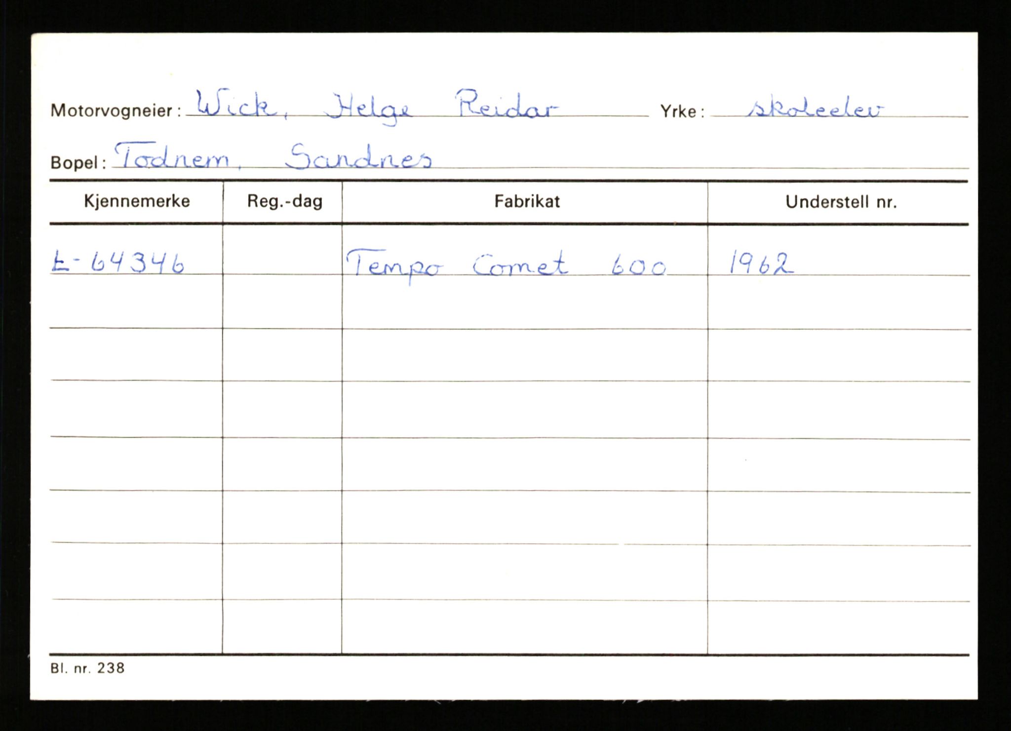 Stavanger trafikkstasjon, SAST/A-101942/0/H/L0042: Vaulen - Vistnes, 1930-1971, p. 1333