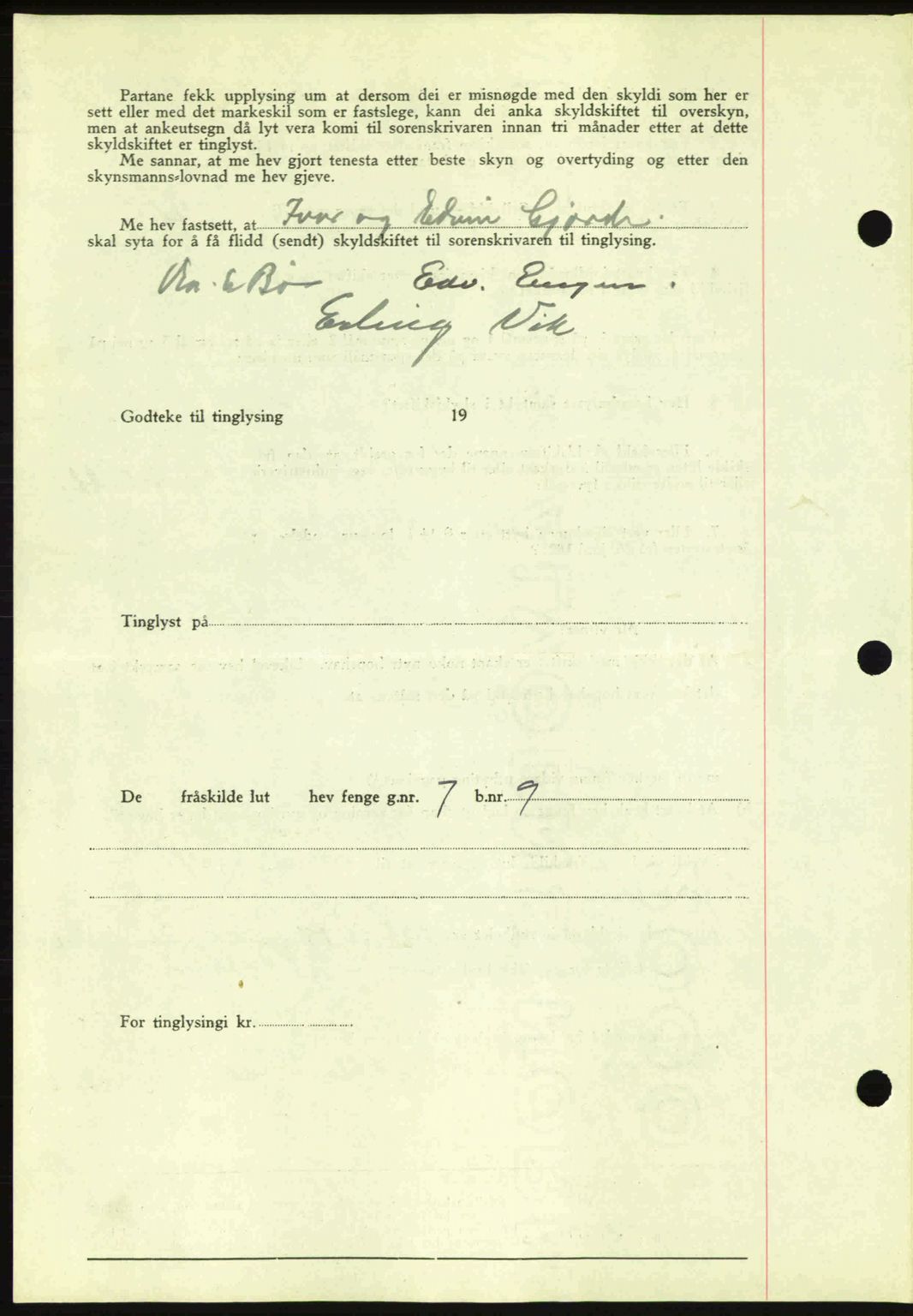 Romsdal sorenskriveri, AV/SAT-A-4149/1/2/2C: Mortgage book no. A17, 1944-1945, Diary no: : 1779/1944