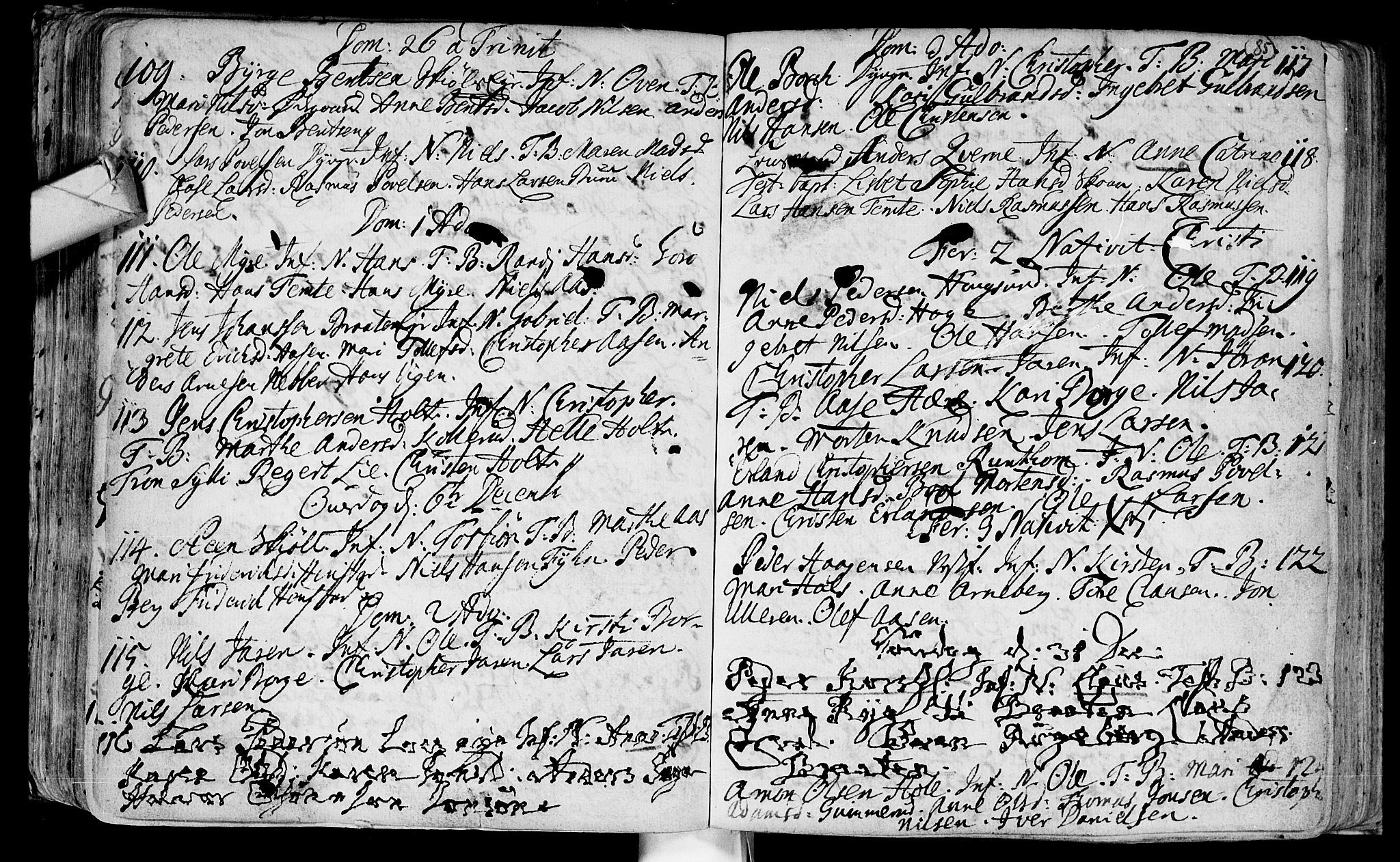 Eiker kirkebøker, AV/SAKO-A-4/F/Fa/L0003: Parish register (official) no. I 3, 1724-1753, p. 85