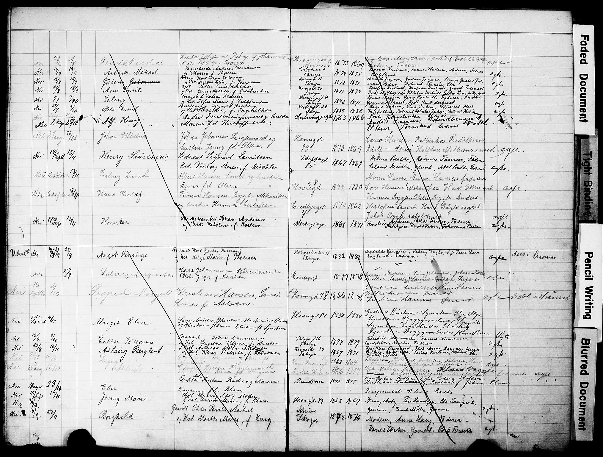 Strømsø kirkebøker, AV/SAKO-A-246/Y/Yb/L0001: Parish register draft no. II 1, 1896-1904