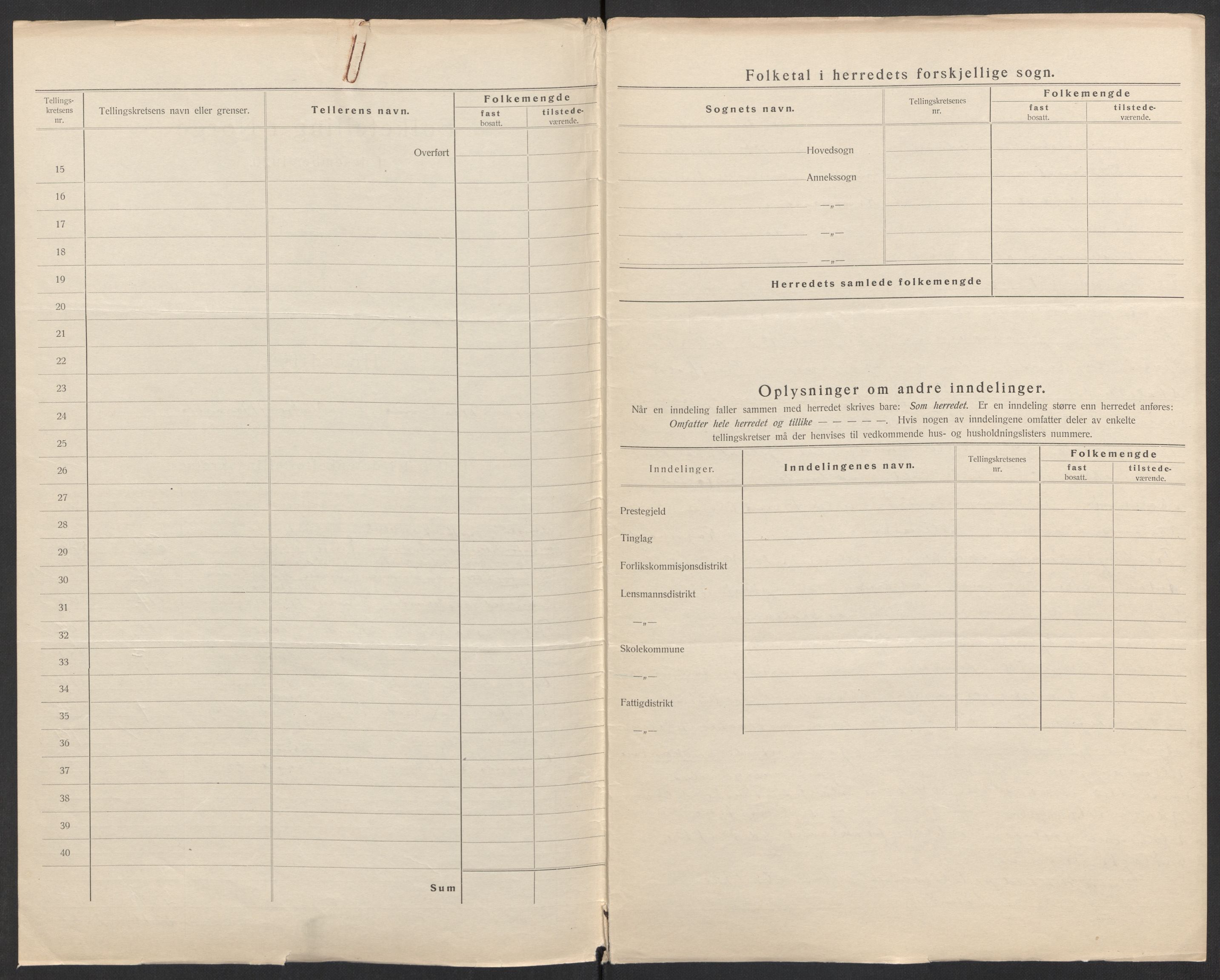 SAK, 1920 census for Vestre Moland, 1920, p. 4