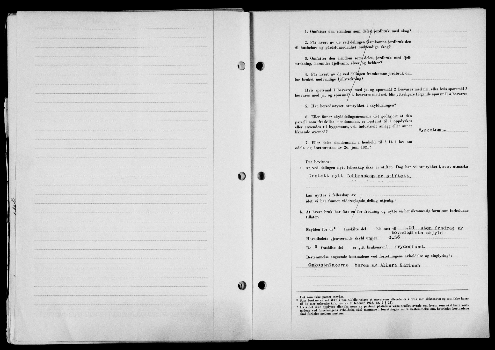 Lofoten sorenskriveri, SAT/A-0017/1/2/2C/L0020a: Mortgage book no. 20a, 1948-1949, Diary no: : 420/1949