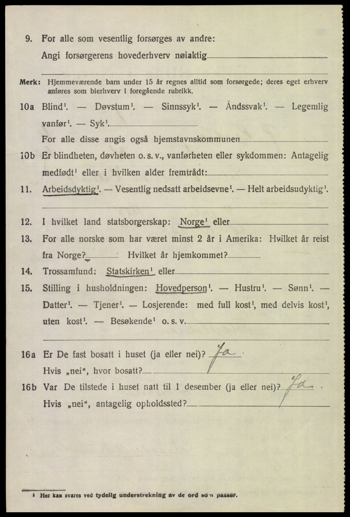 SAH, 1920 census for Øvre Rendal, 1920, p. 1582