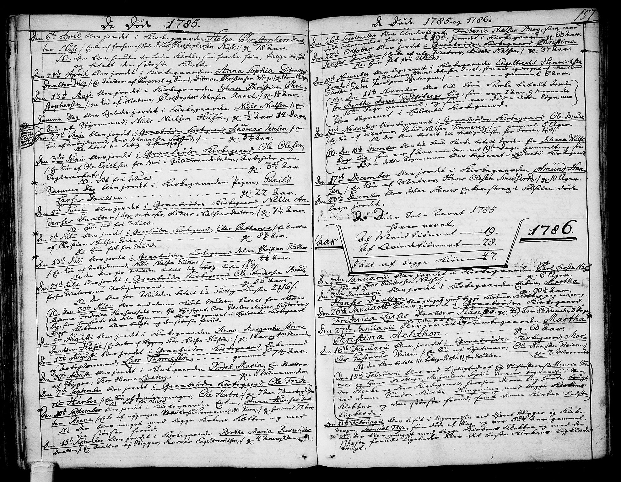 Tønsberg kirkebøker, SAKO/A-330/F/Fa/L0002: Parish register (official) no. I 2, 1760-1796, p. 157
