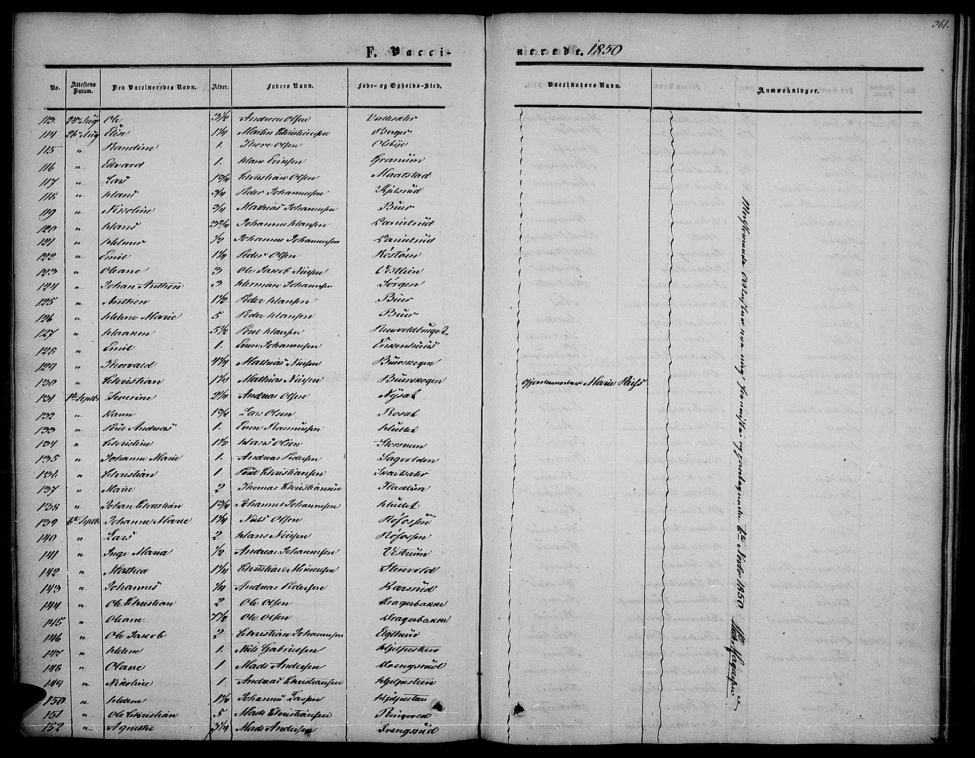 Vestre Toten prestekontor, AV/SAH-PREST-108/H/Ha/Haa/L0005: Parish register (official) no. 5, 1850-1855, p. 361