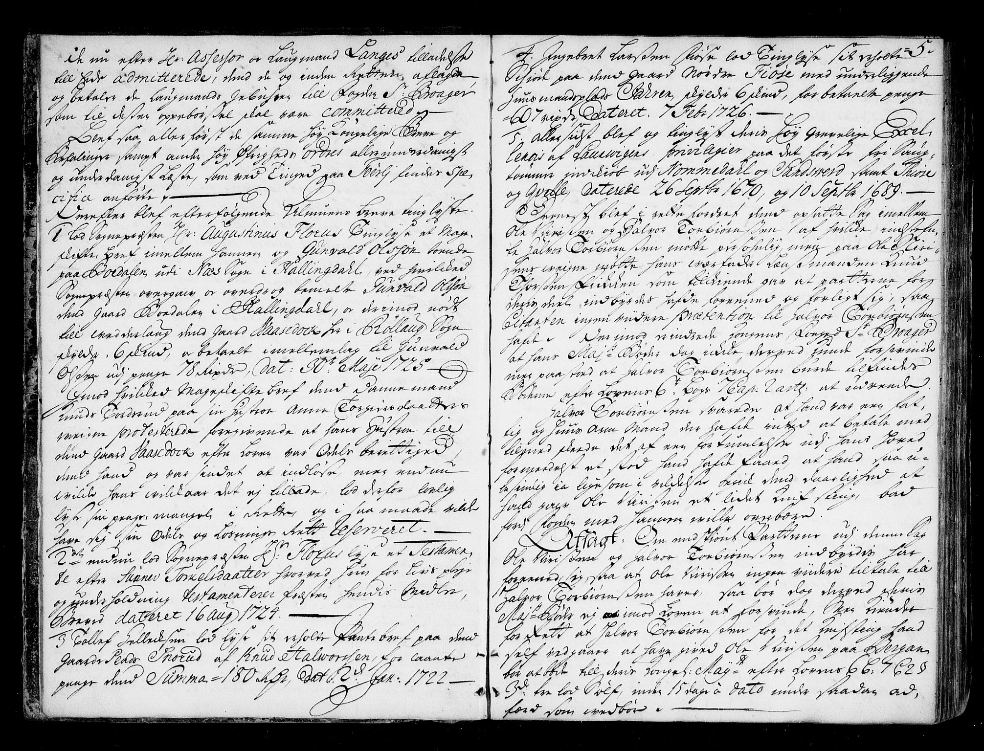 Numedal og Sandsvær sorenskriveri, AV/SAKO-A-128/F/Fa/Faa/L0056: Tingbøker, 1726, p. 4b-5a