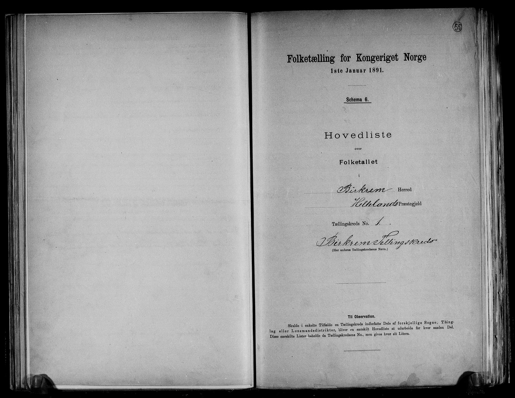 RA, 1891 census for 1114 Bjerkreim, 1891, p. 4