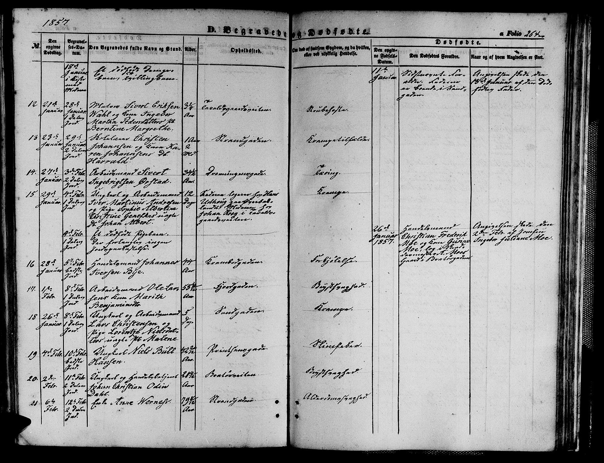 Ministerialprotokoller, klokkerbøker og fødselsregistre - Sør-Trøndelag, SAT/A-1456/602/L0138: Parish register (copy) no. 602C06, 1853-1858, p. 264