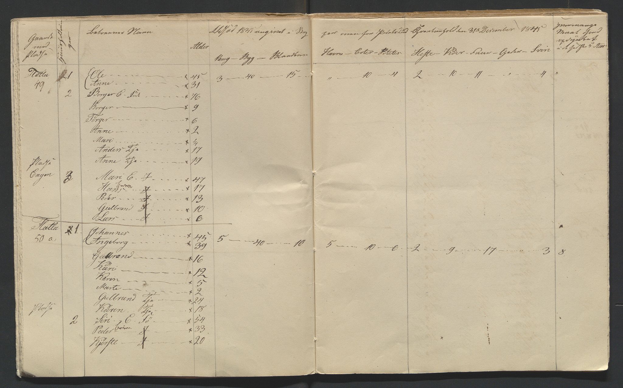 SAH, 1845 Census for Jevnaker parish, 1845, p. 7