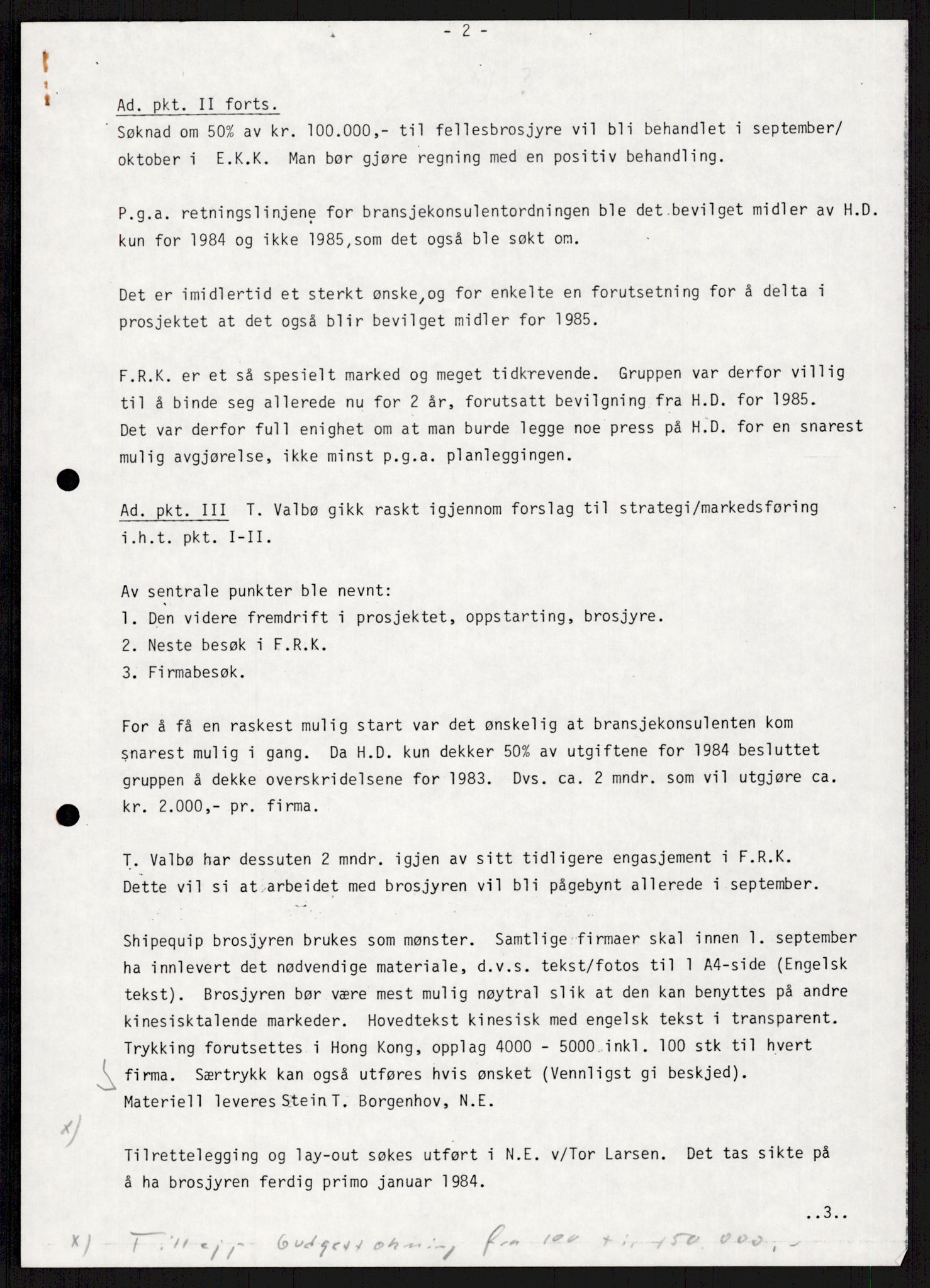"17-Gruppen Kina", AV/RA-PA-1688/A/L0001: Møtereferater, 1979-1986, p. 47