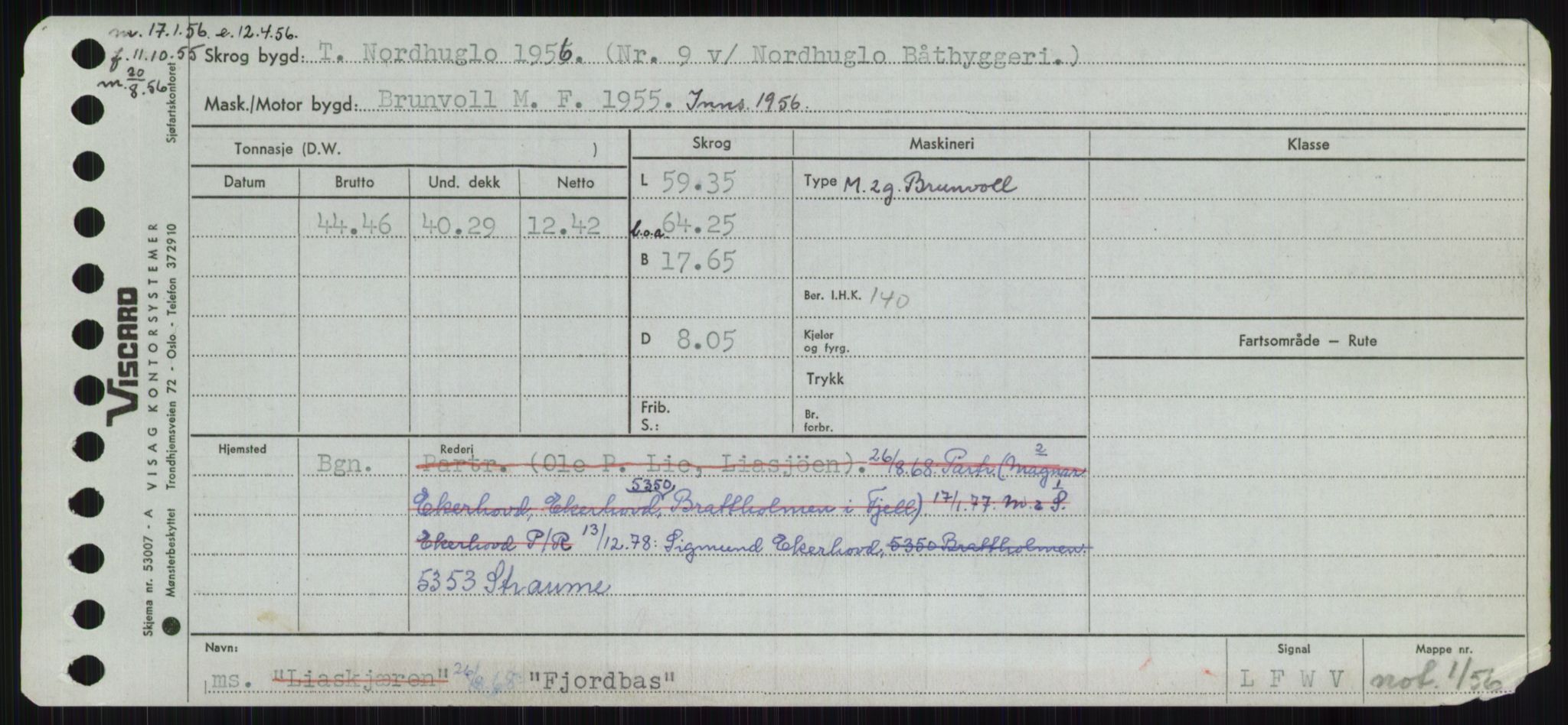 Sjøfartsdirektoratet med forløpere, Skipsmålingen, RA/S-1627/H/Ha/L0002/0001: Fartøy, Eik-Hill / Fartøy, Eik-F, p. 501