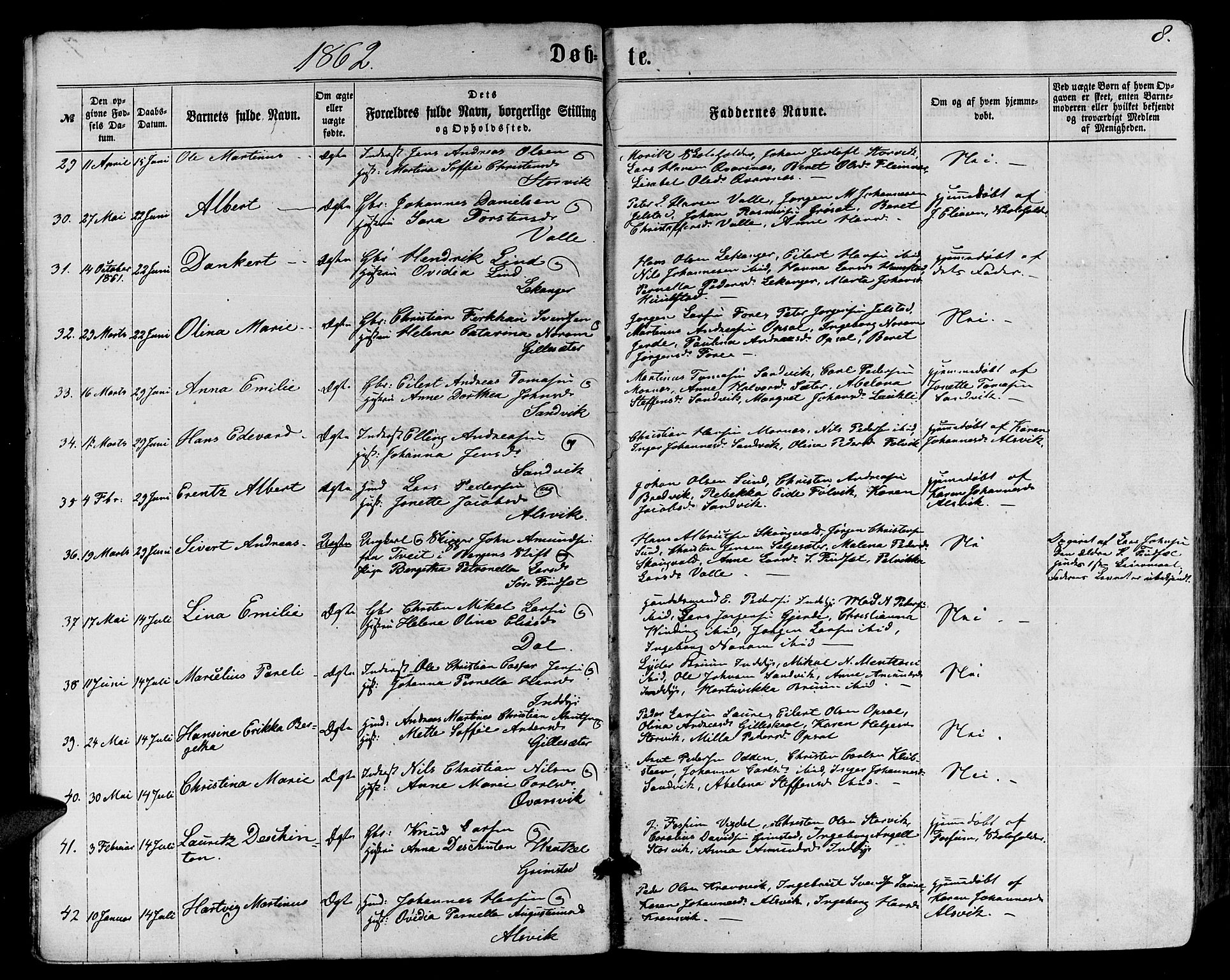Ministerialprotokoller, klokkerbøker og fødselsregistre - Nordland, SAT/A-1459/805/L0107: Parish register (copy) no. 805C03, 1862-1885, p. 8