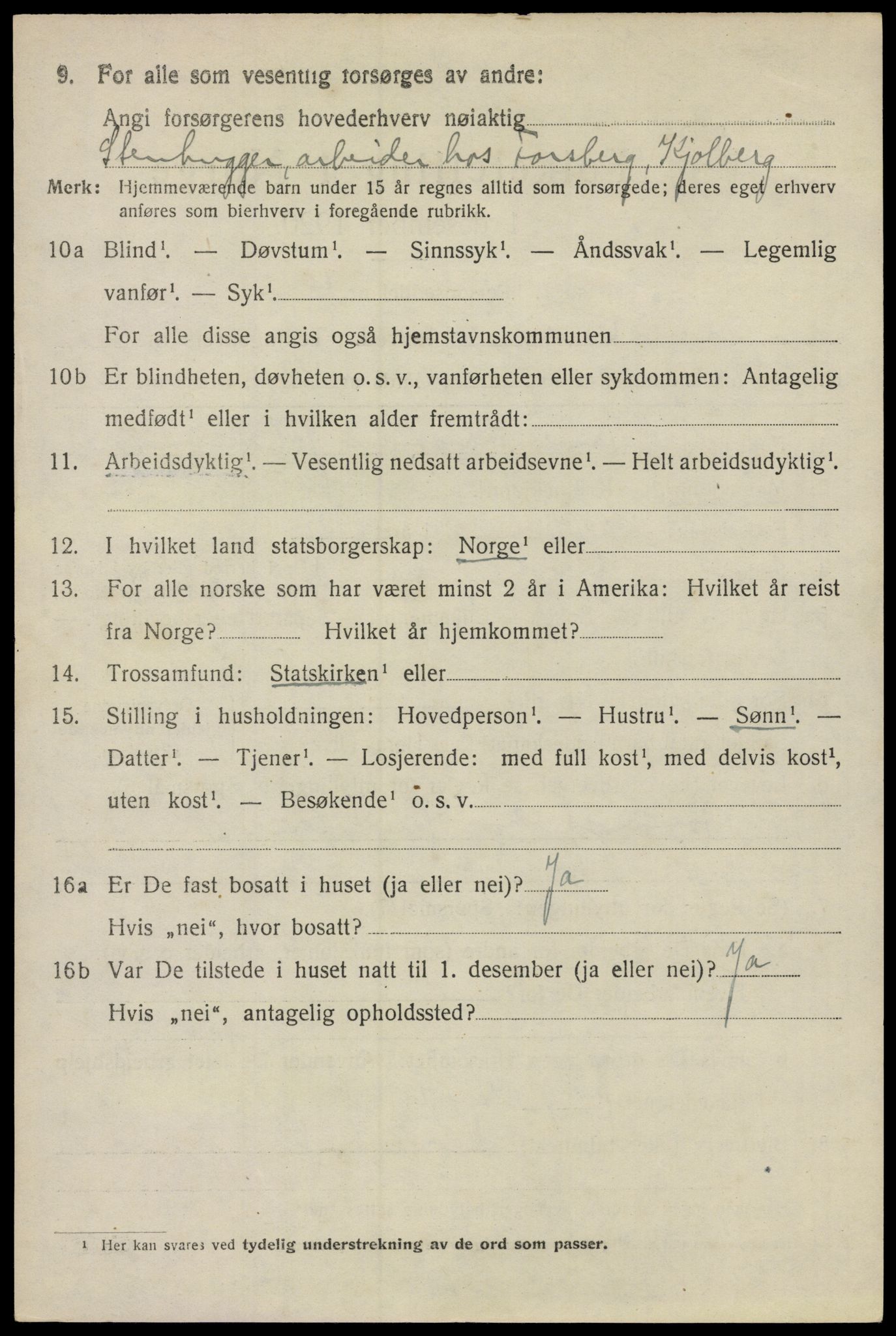 SAO, 1920 census for Onsøy, 1920, p. 4910