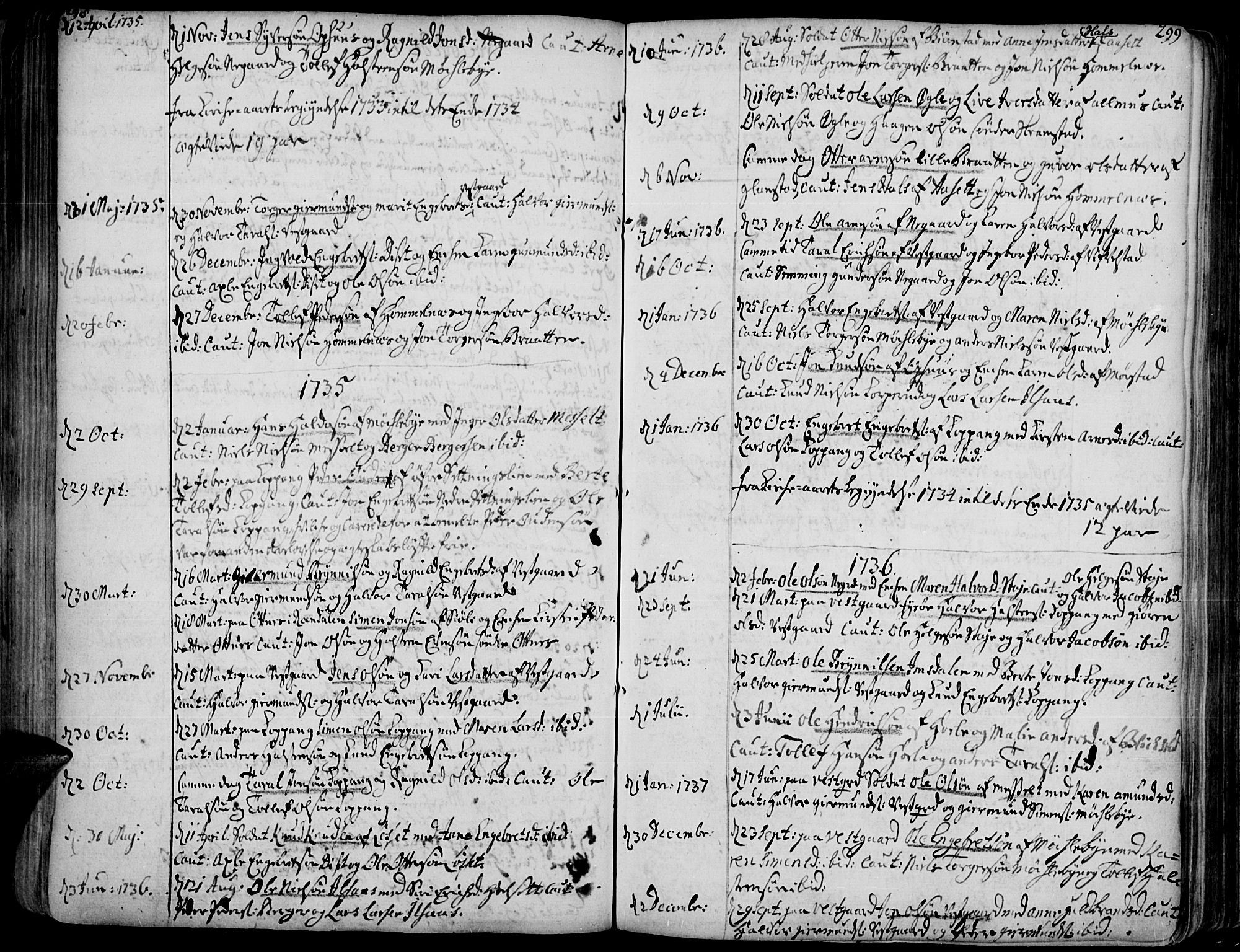 Åmot prestekontor, Hedmark, AV/SAH-PREST-056/H/Ha/Haa/L0002: Parish register (official) no. 2, 1734-1779, p. 298-299