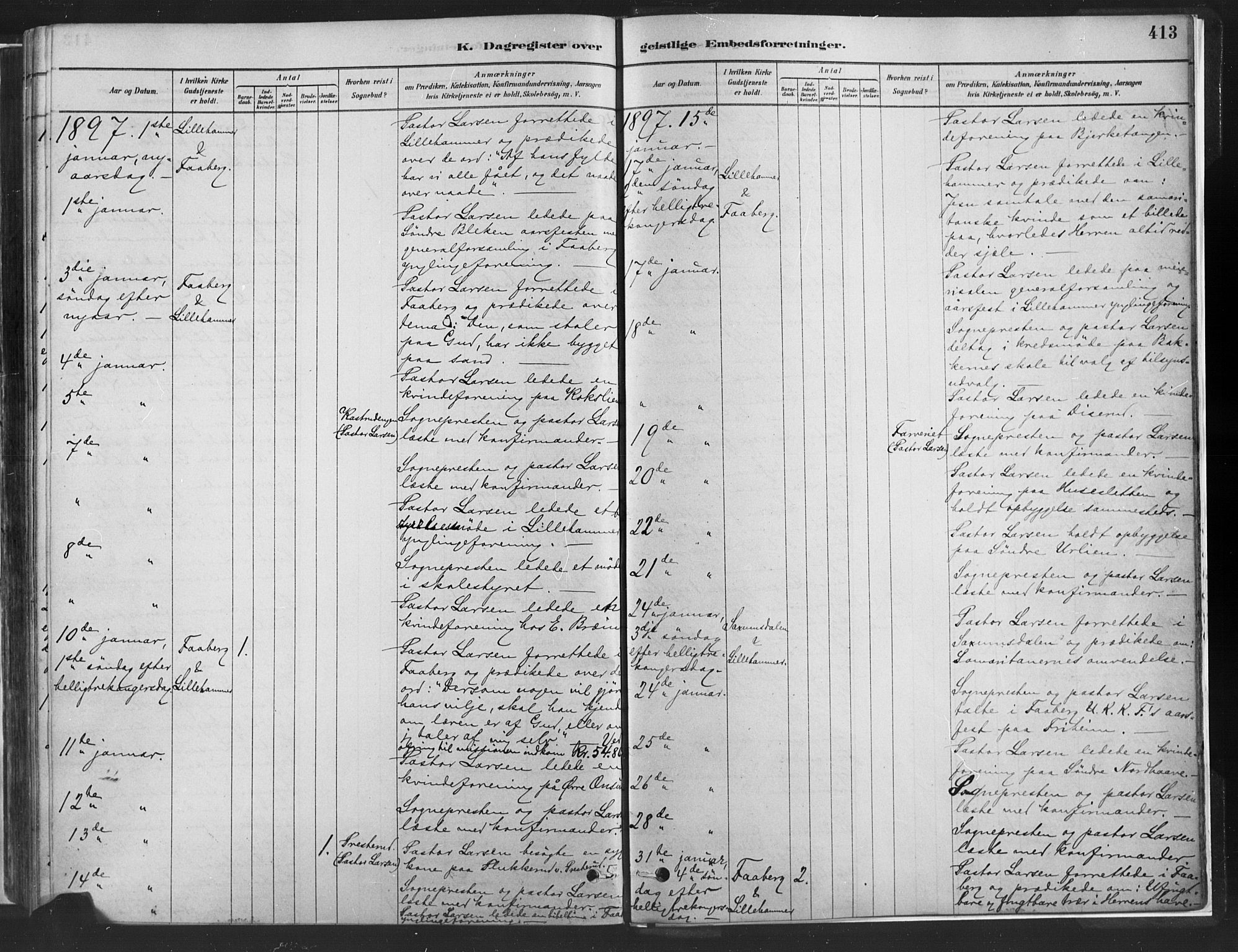 Fåberg prestekontor, AV/SAH-PREST-086/H/Ha/Haa/L0010: Parish register (official) no. 10, 1879-1900, p. 413